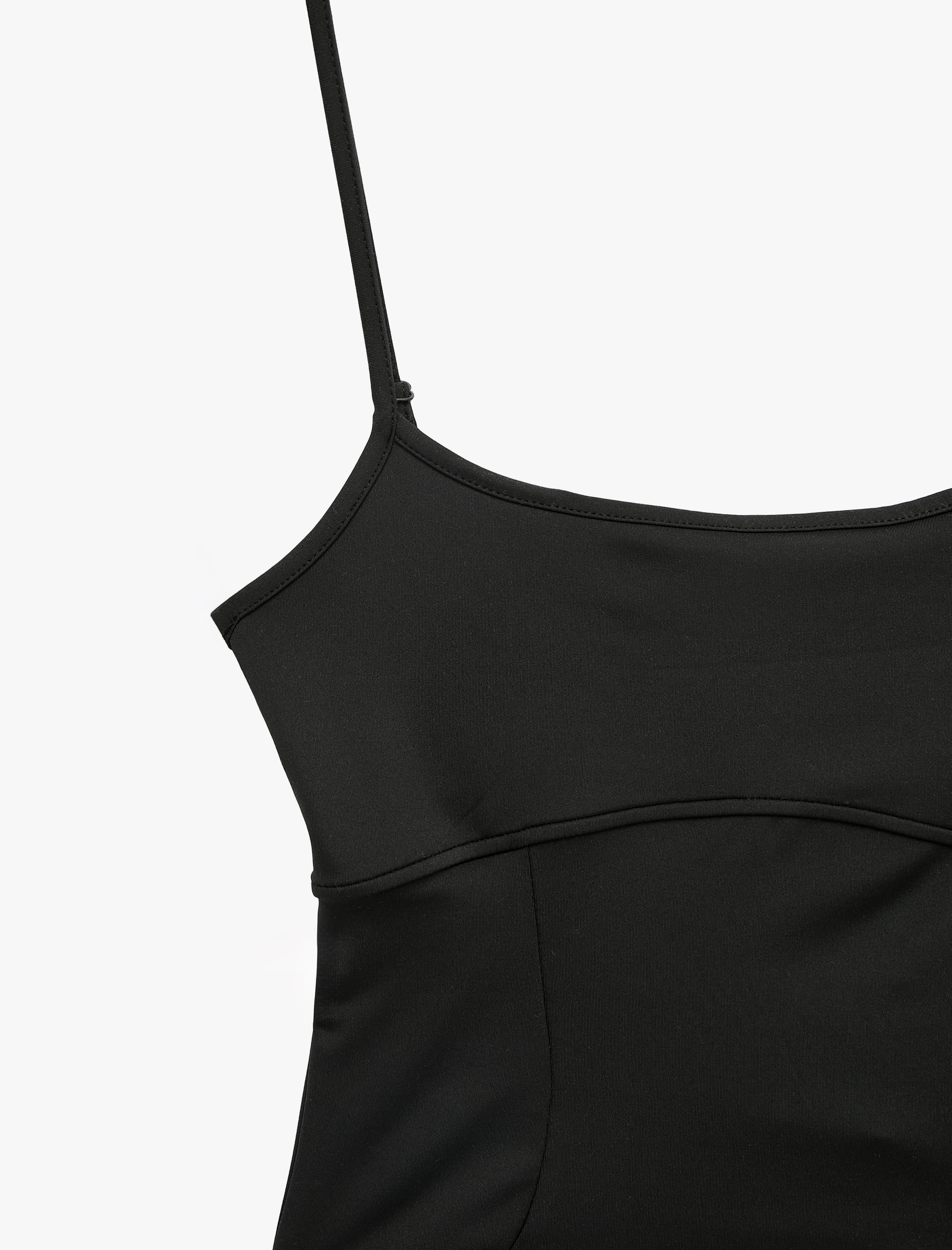   Slim Fit Pencere Detaylı İnce Askılı Spor Atlet