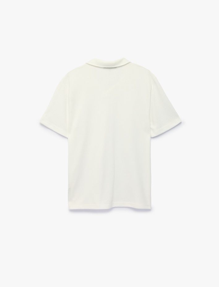  Regular Fit Polo Yaka Kısa Kollu Basic Tişört