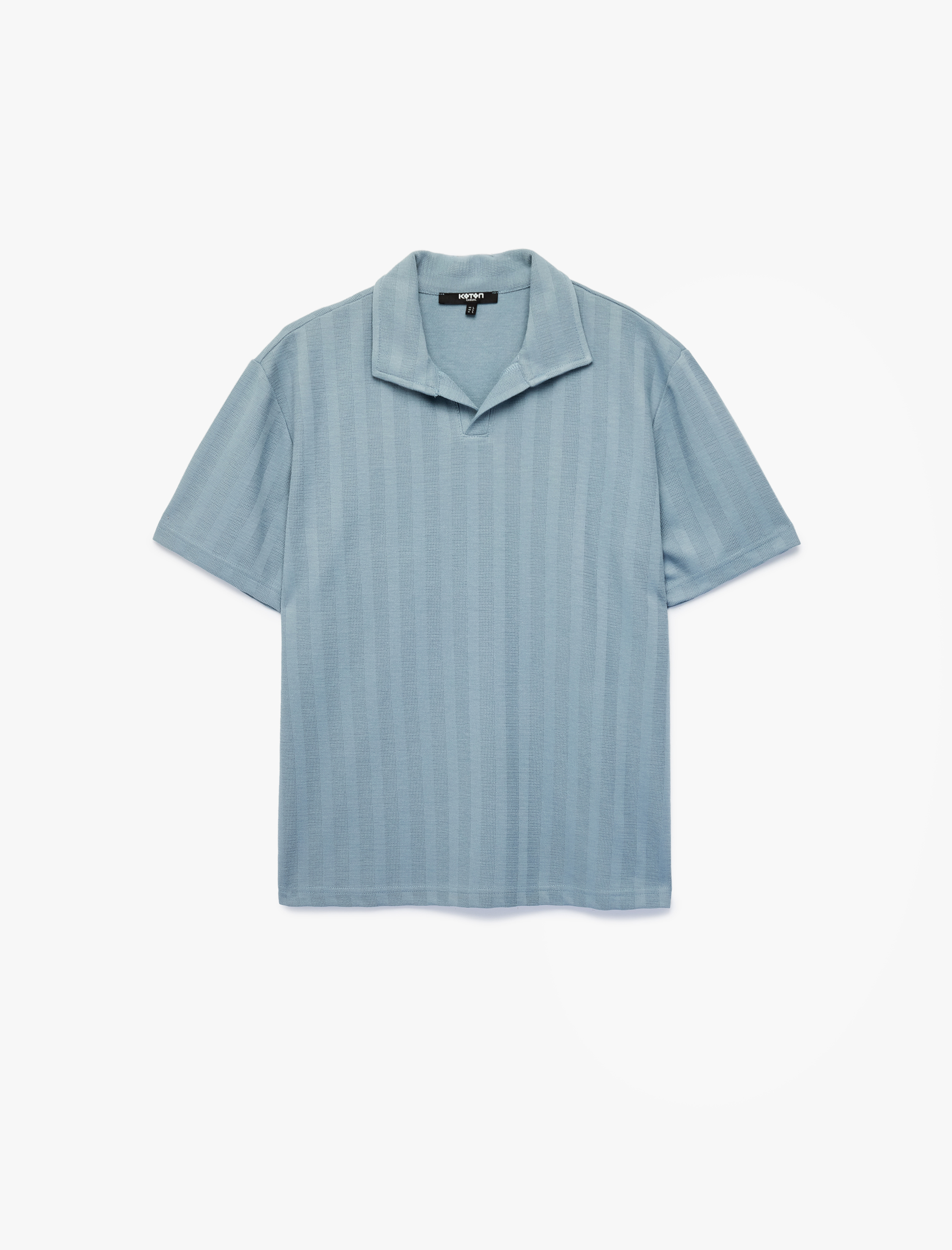   Regular Fit Polo Yaka Çizgili Uzun Kollu Tişört