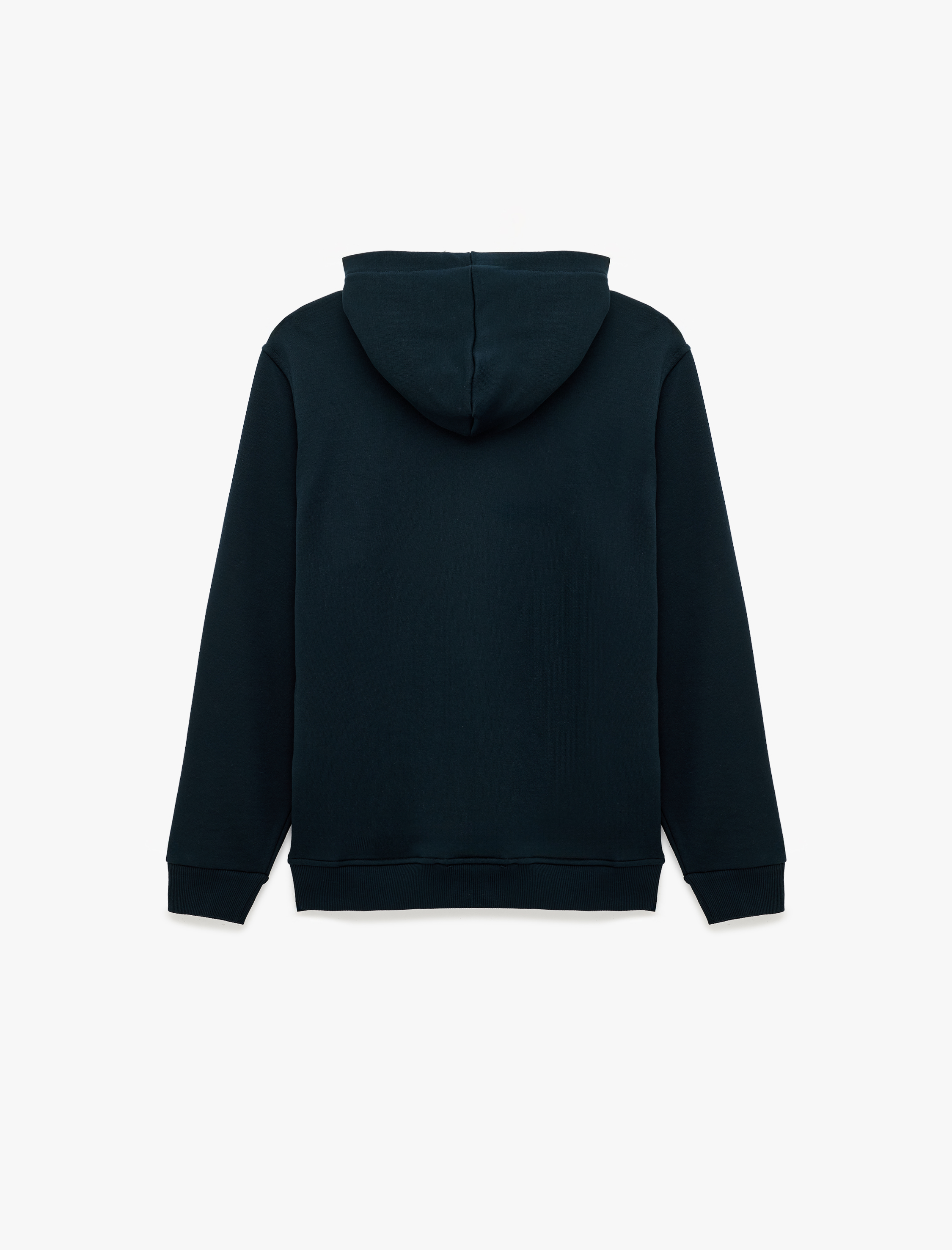   Üç İplik Uzun Kollu Baskılı Kapşonlu Sweatshirt