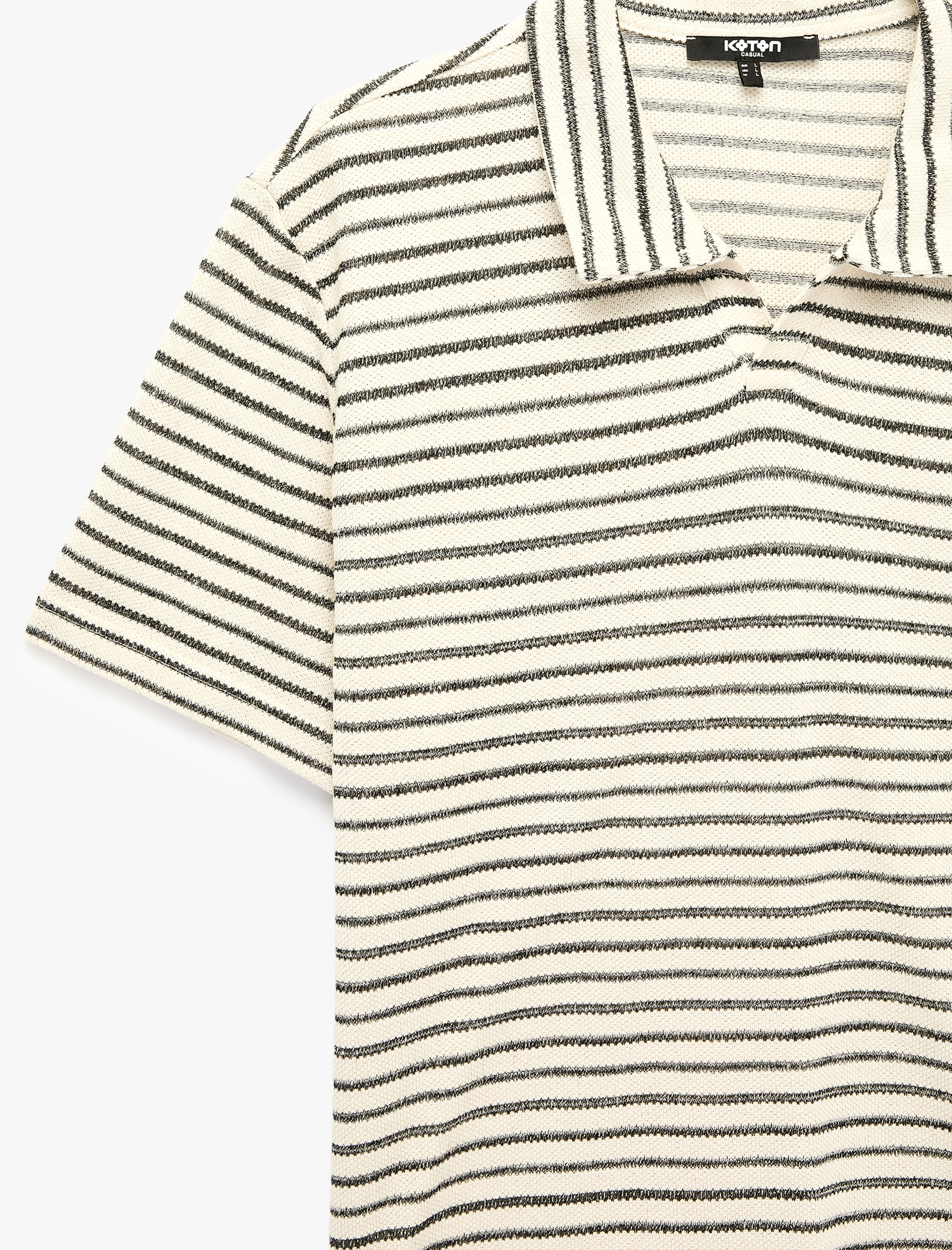   Regular Fit Kısa Kollu Çizgili Polo Yaka Tişört
