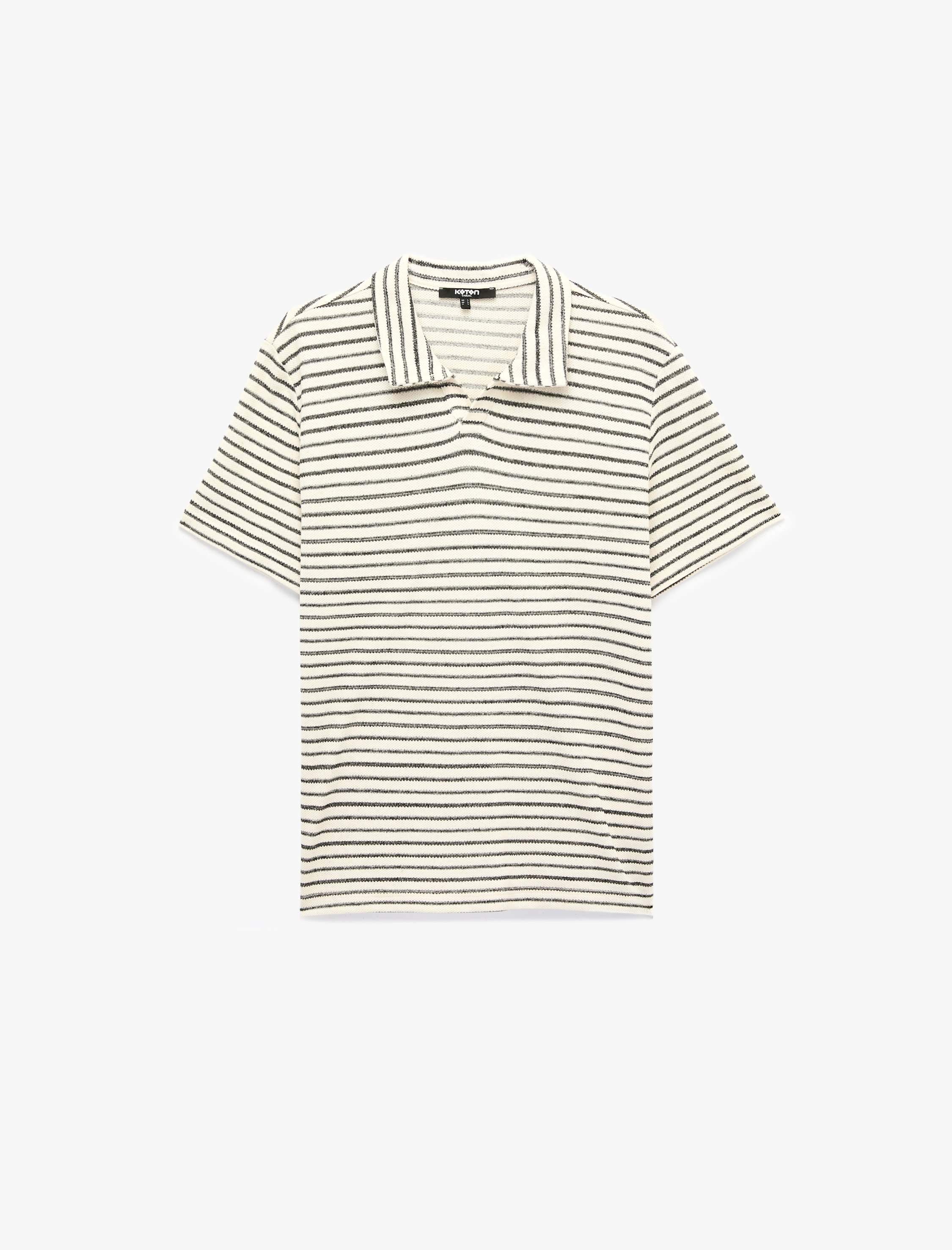   Regular Fit Kısa Kollu Çizgili Polo Yaka Tişört