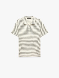 Regular Fit Kısa Kollu Çizgili Polo Yaka Tişört