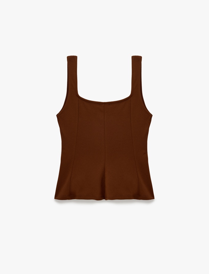  V Yaka Kolsuz Slim Fit Krep Peplum Bluz