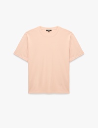 Pamuklu Bisiklet Yaka Kısa Kollu Basic Oversize Tişört