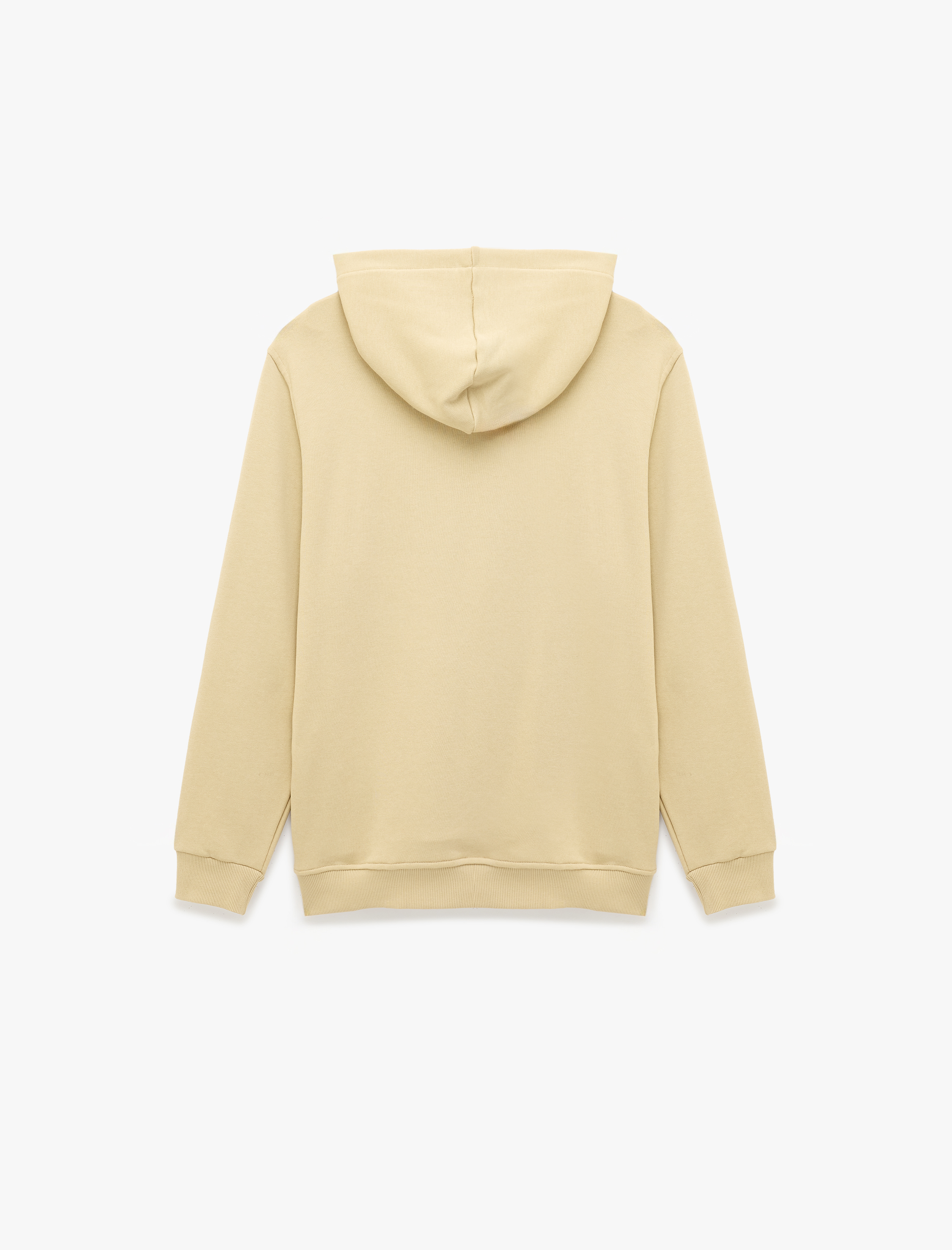   Üç İplik Uzun Kollu Baskılı Kapşonlu Sweatshirt
