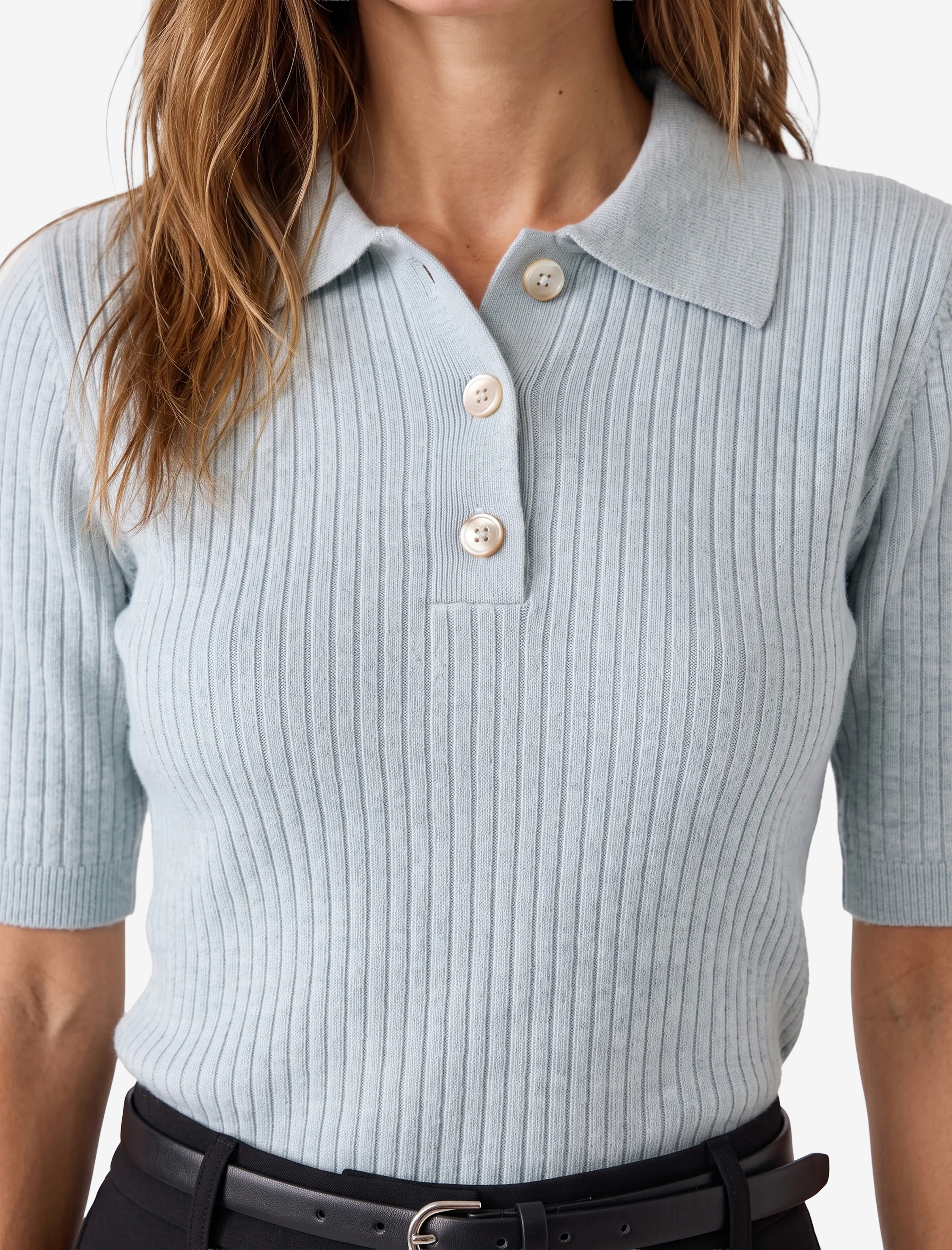   Regular Fit Kısa Kollu Polo Yaka Triko Kazak