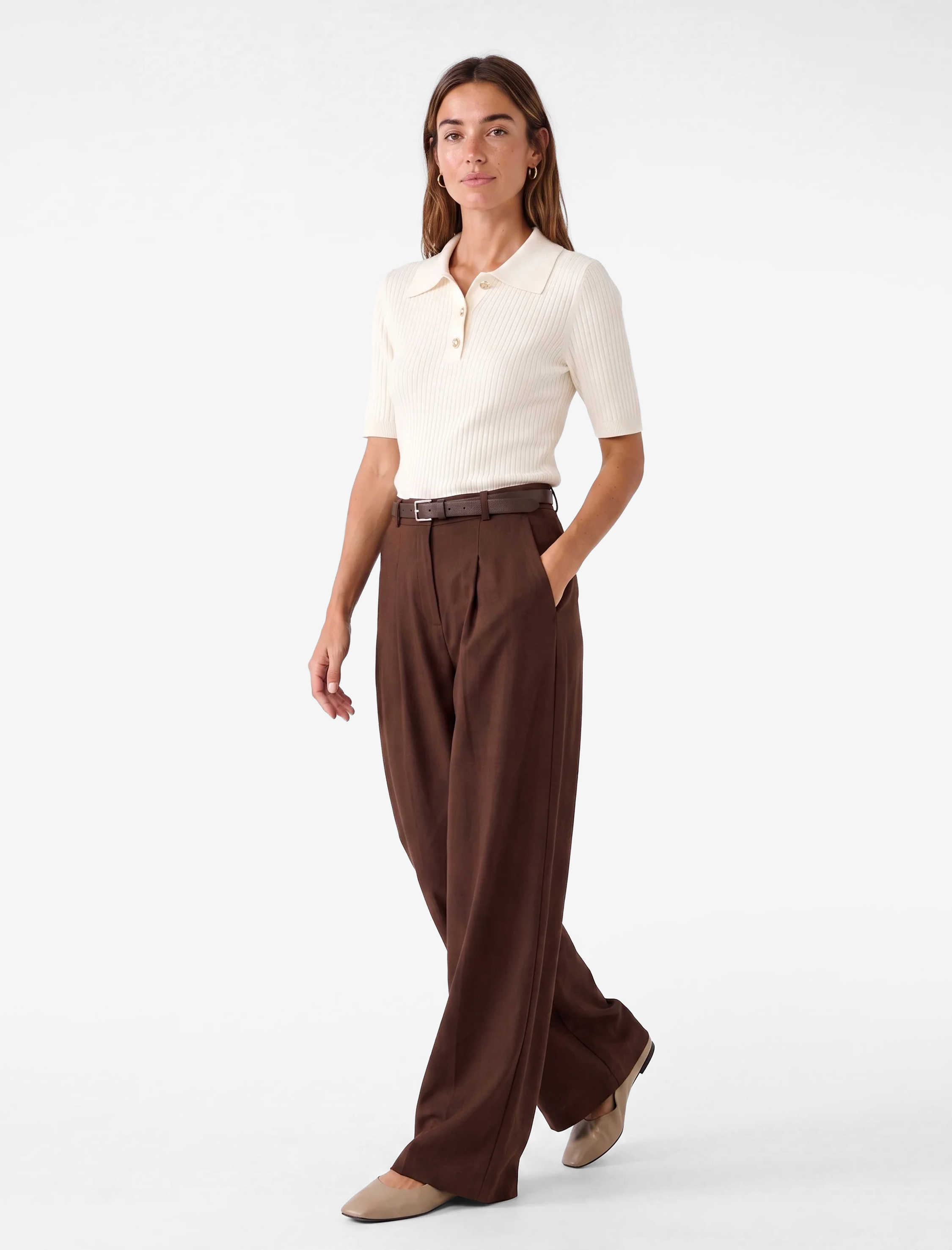   Regular Fit Kısa Kollu Polo Yaka Triko Kazak