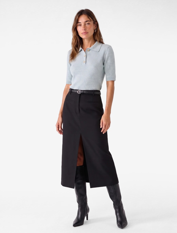  Regular Fit Kısa Kollu Polo Yaka Triko Kazak