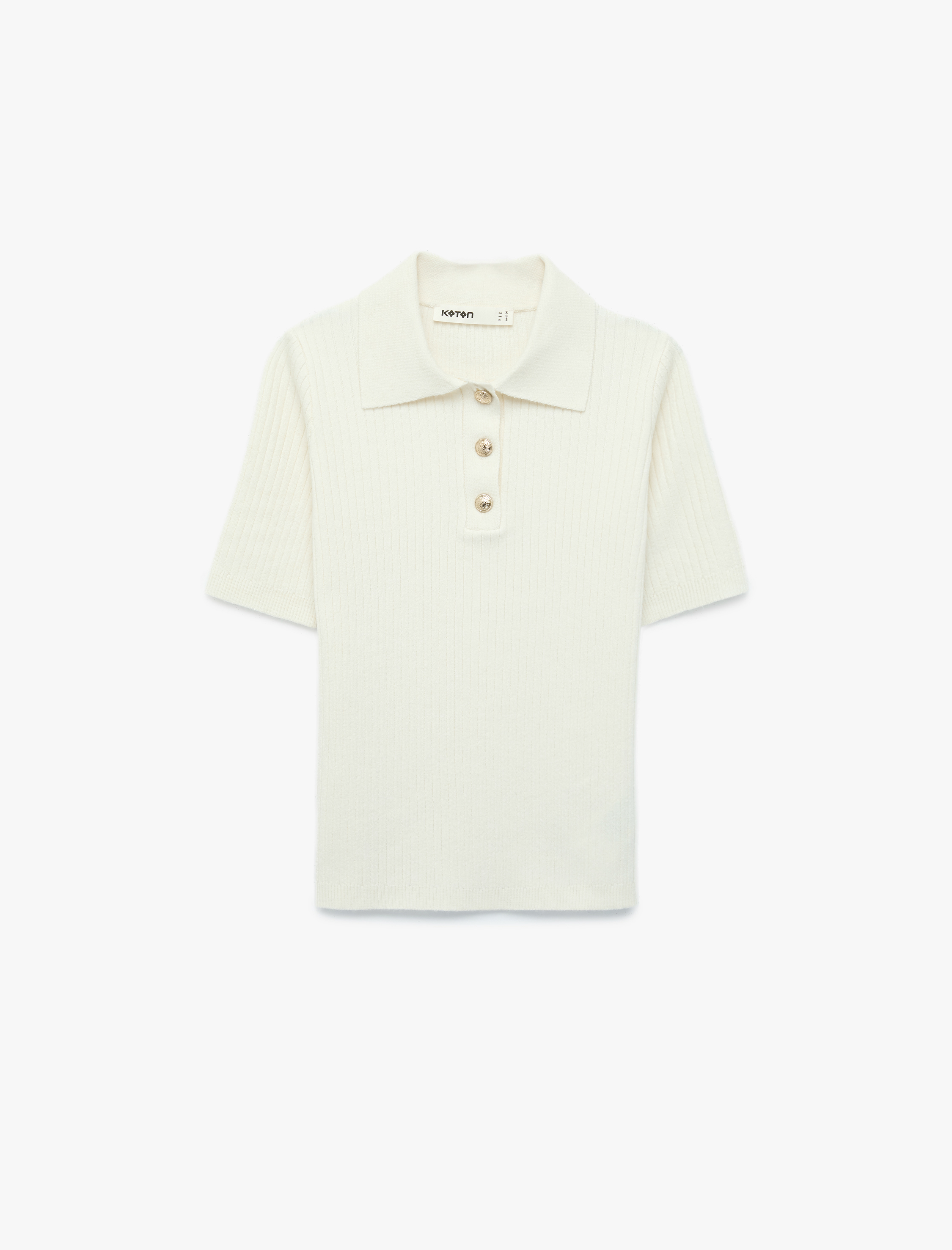   Regular Fit Kısa Kollu Polo Yaka Triko Kazak