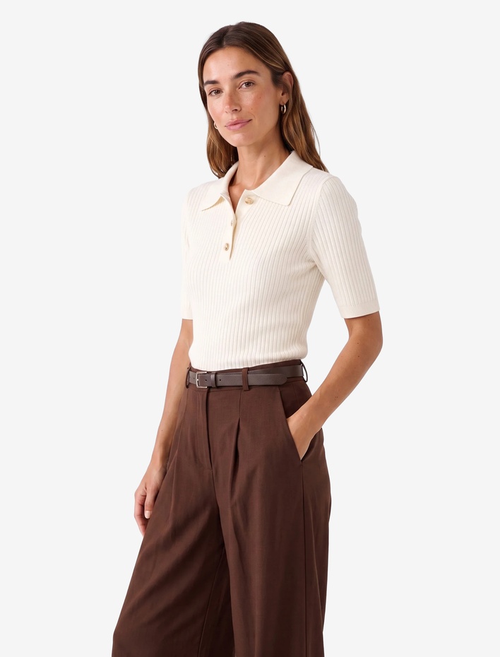  Regular Fit Kısa Kollu Polo Yaka Triko Kazak