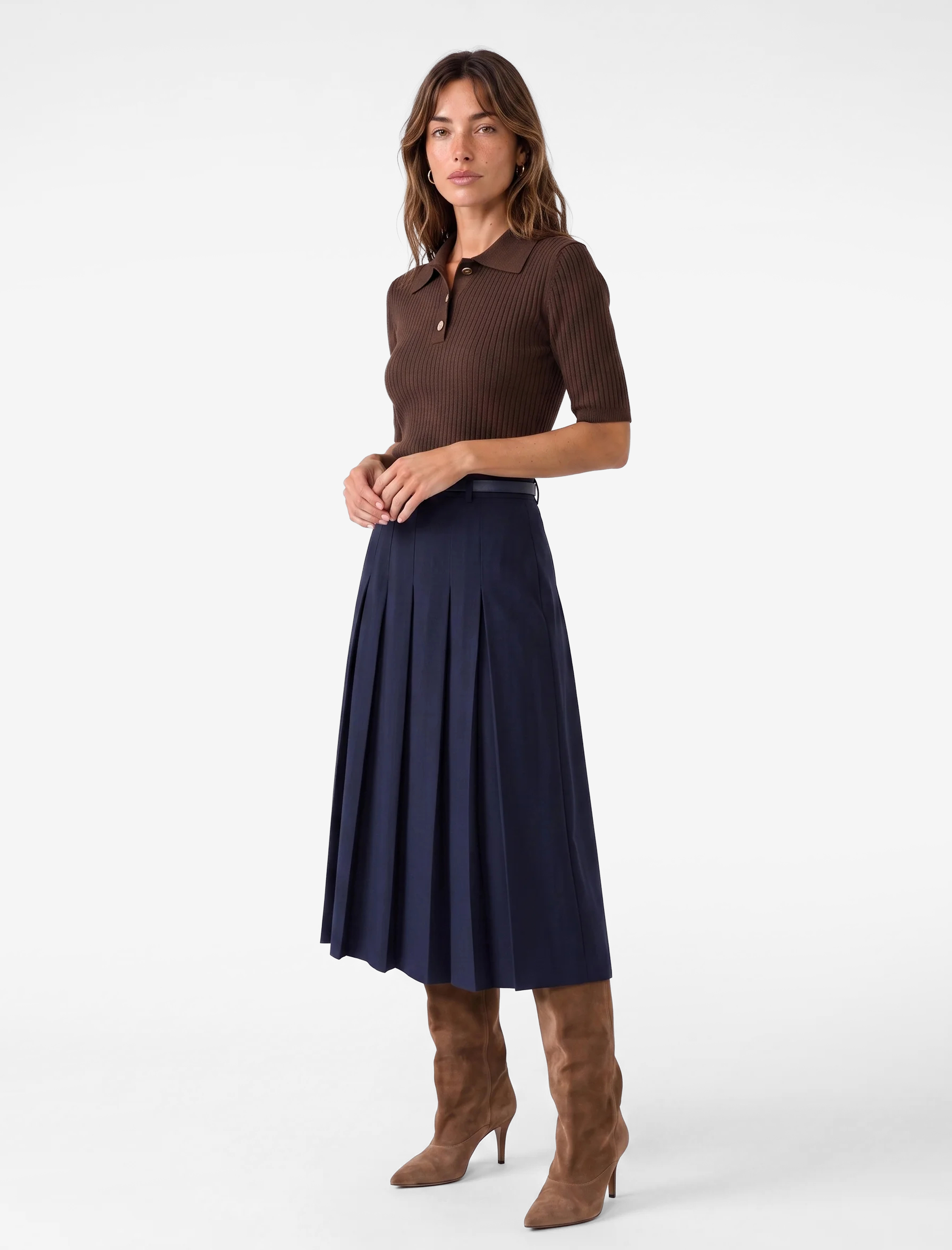   Regular Fit Kısa Kollu Polo Yaka Triko Kazak