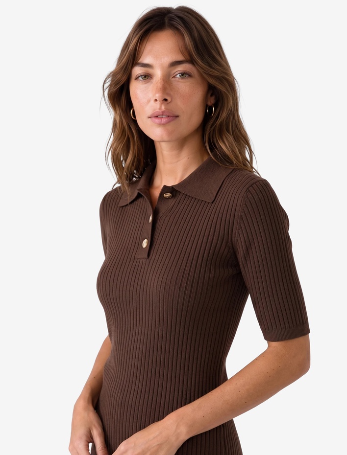  Regular Fit Kısa Kollu Polo Yaka Triko Kazak