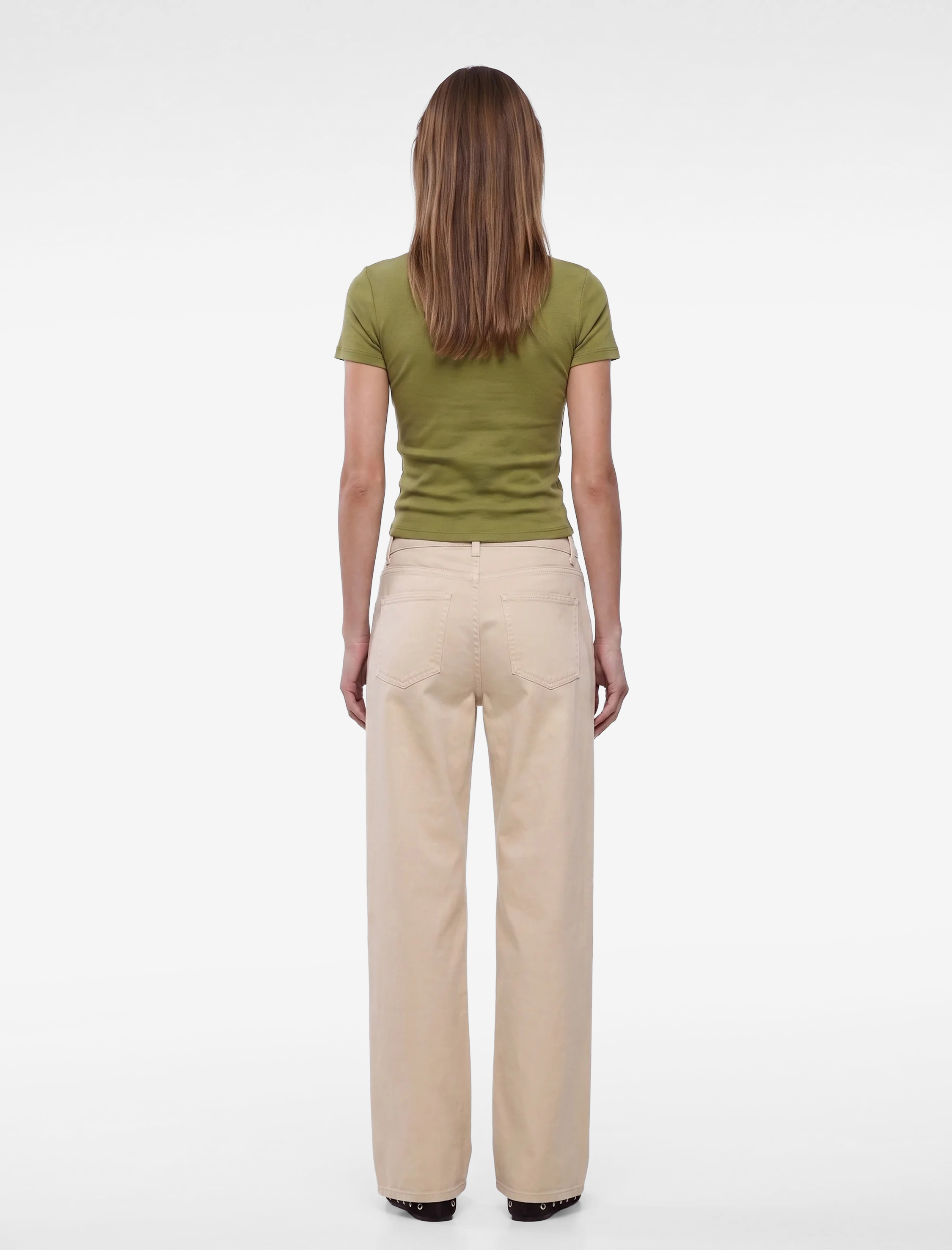   Viskon Kumaş Ribanalı Slim Fit Kısa Kollu Bisiklet Yaka Basic Tişört