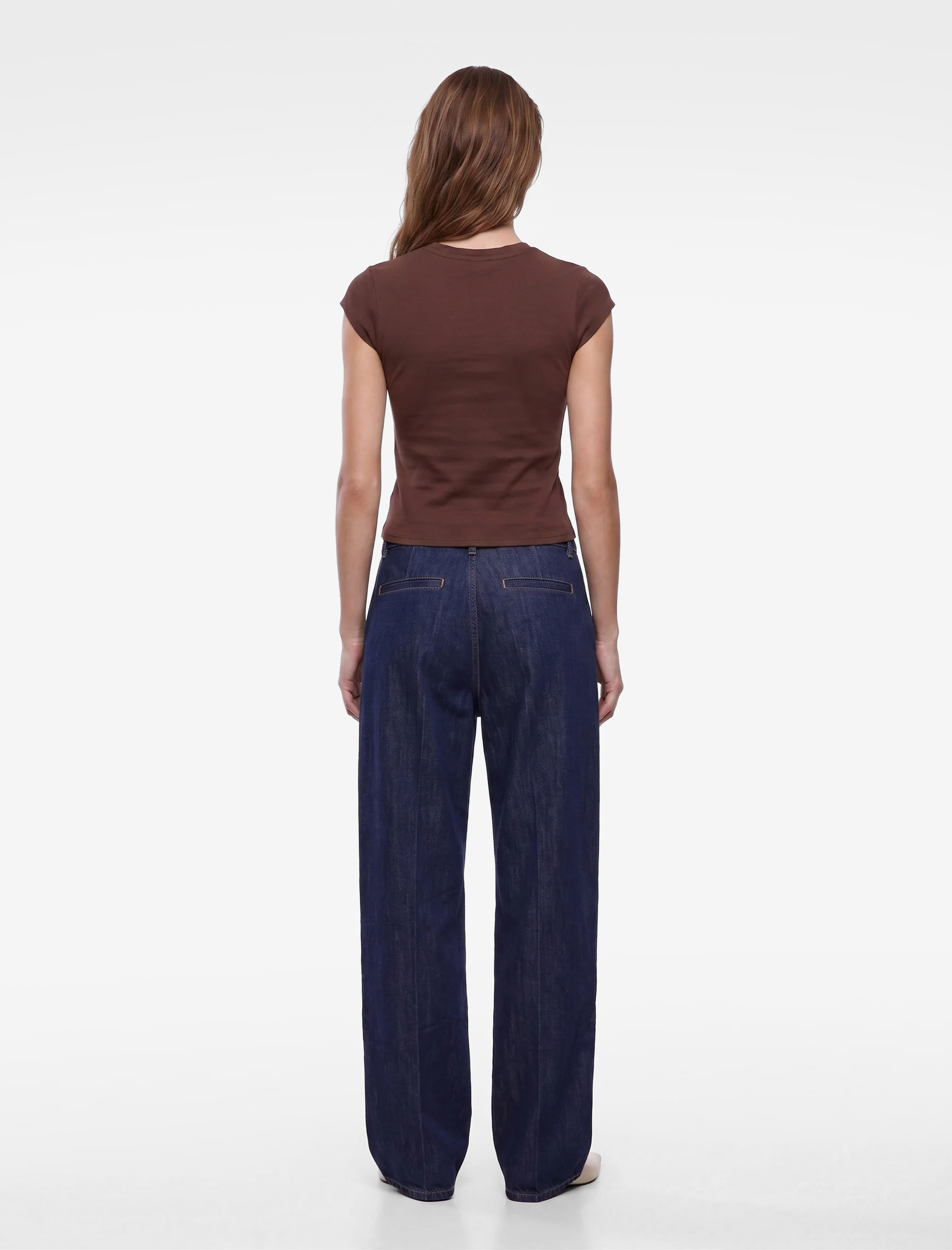   Pamuklu Regular Fit Kap Kollu Bisiklet Yaka Basic Tişört