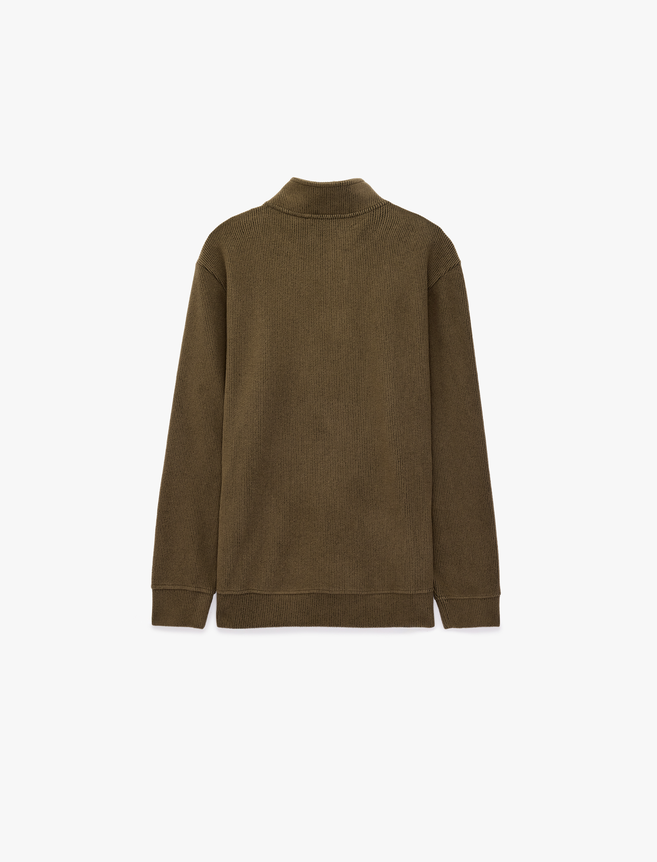   Regular Fit Uzun Kollu Yarım Fermuarlı Sweatshirt