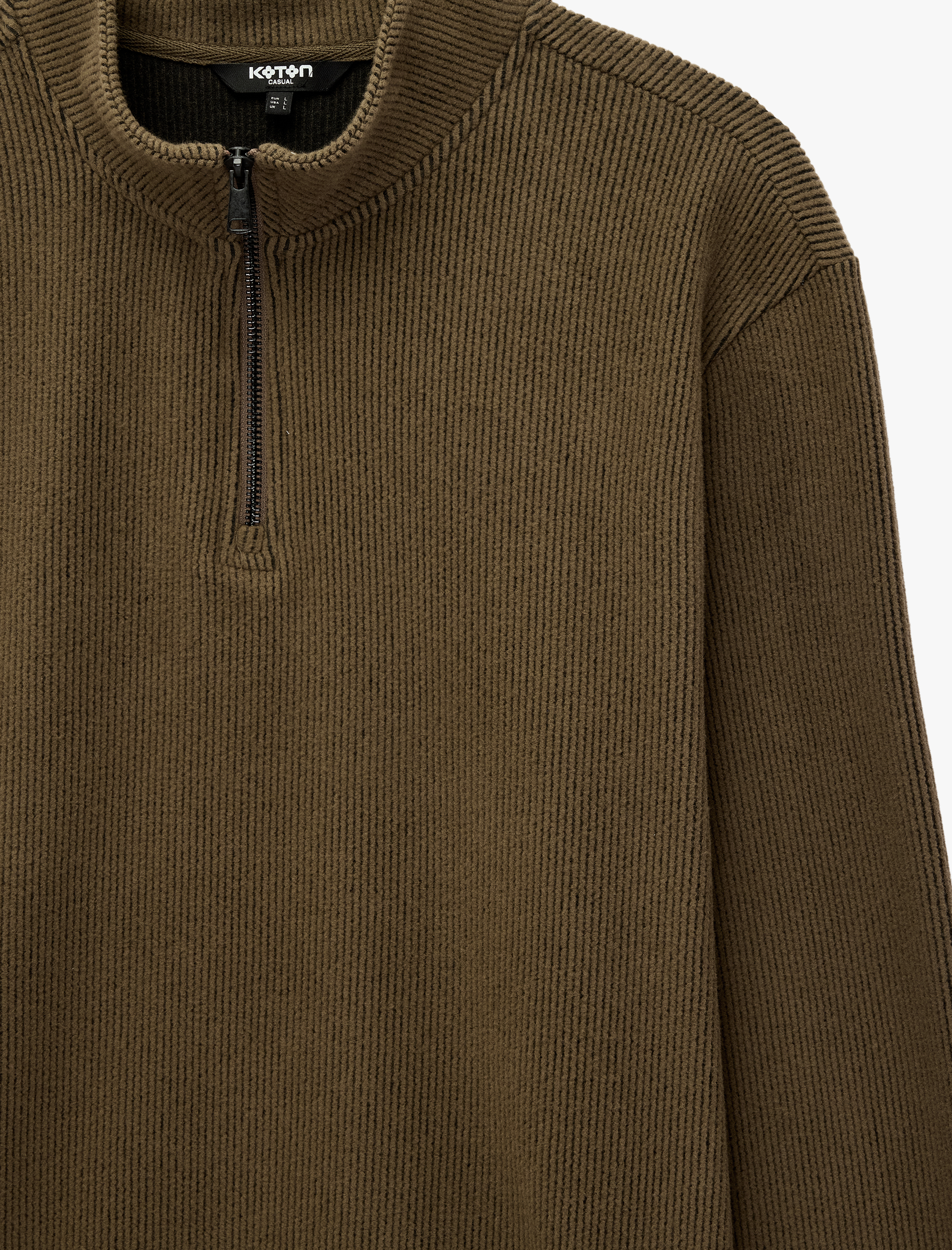   Regular Fit Uzun Kollu Yarım Fermuarlı Sweatshirt