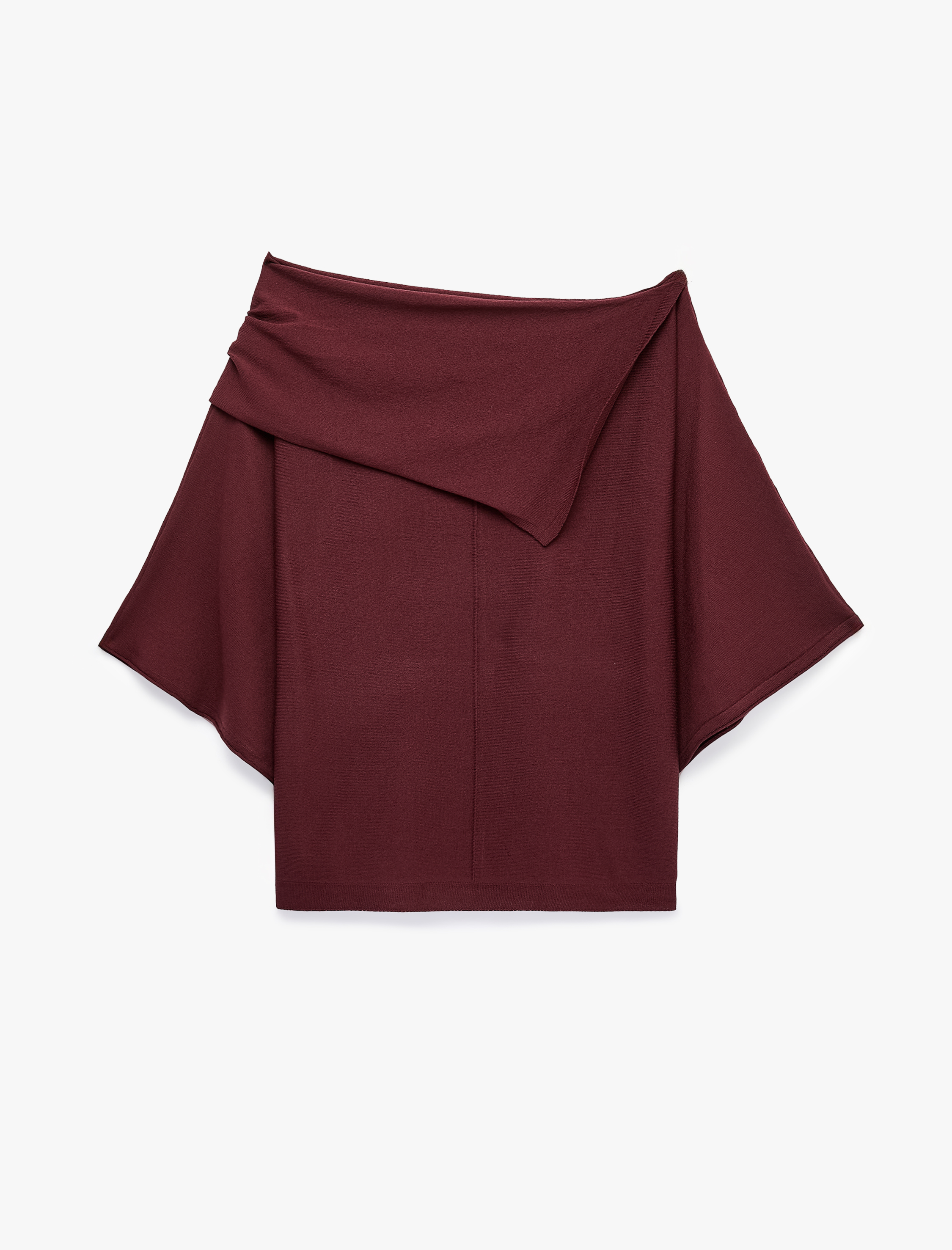  Viskon Devrik Yaka 3/4 Kol Triko Oversize Kazak