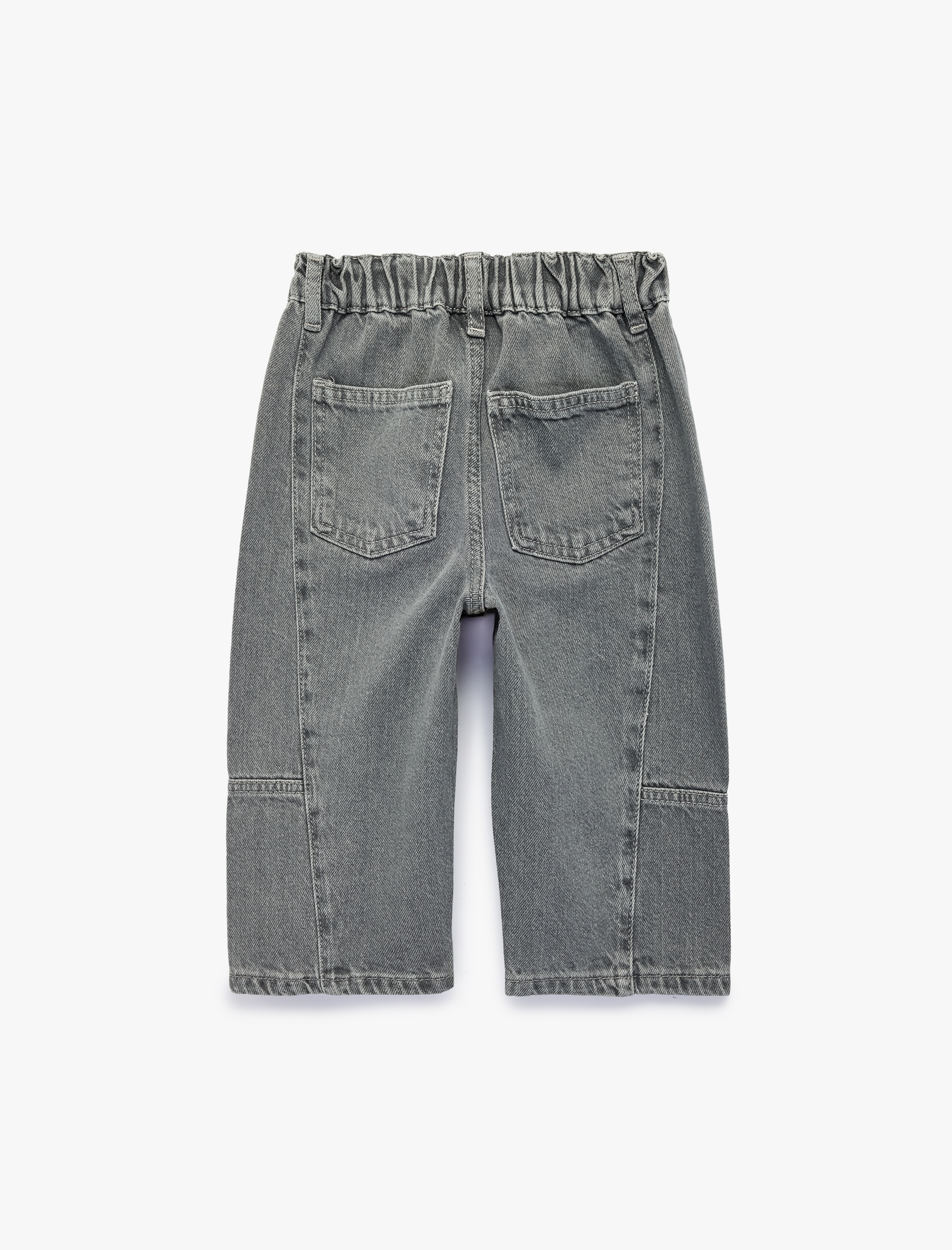  Erkek Bebek Pamuklu Normal Bel Oversize Barrel Denim Pantolon