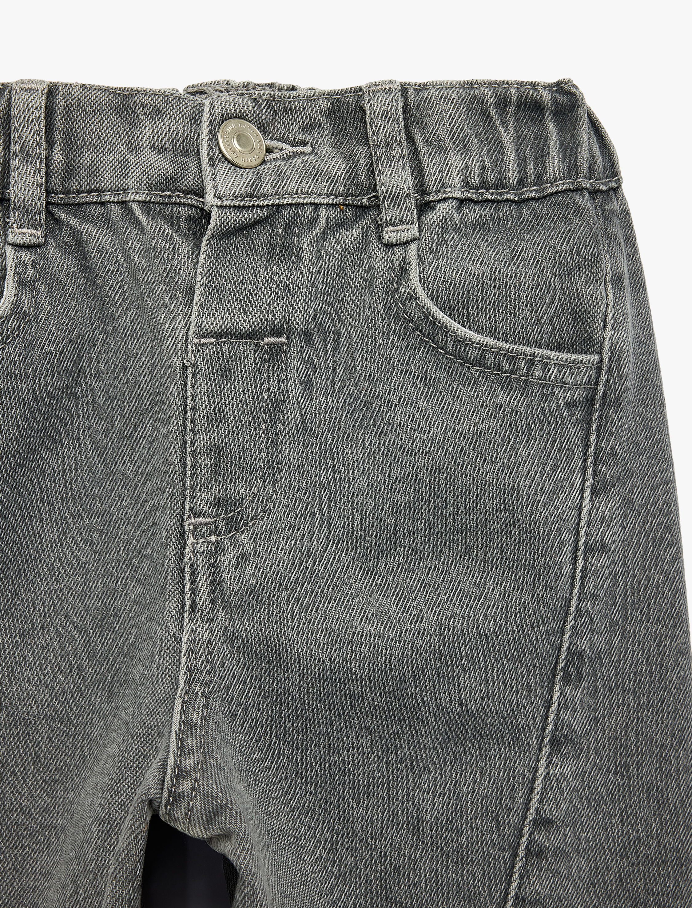  Erkek Bebek Pamuklu Normal Bel Oversize Barrel Denim Pantolon