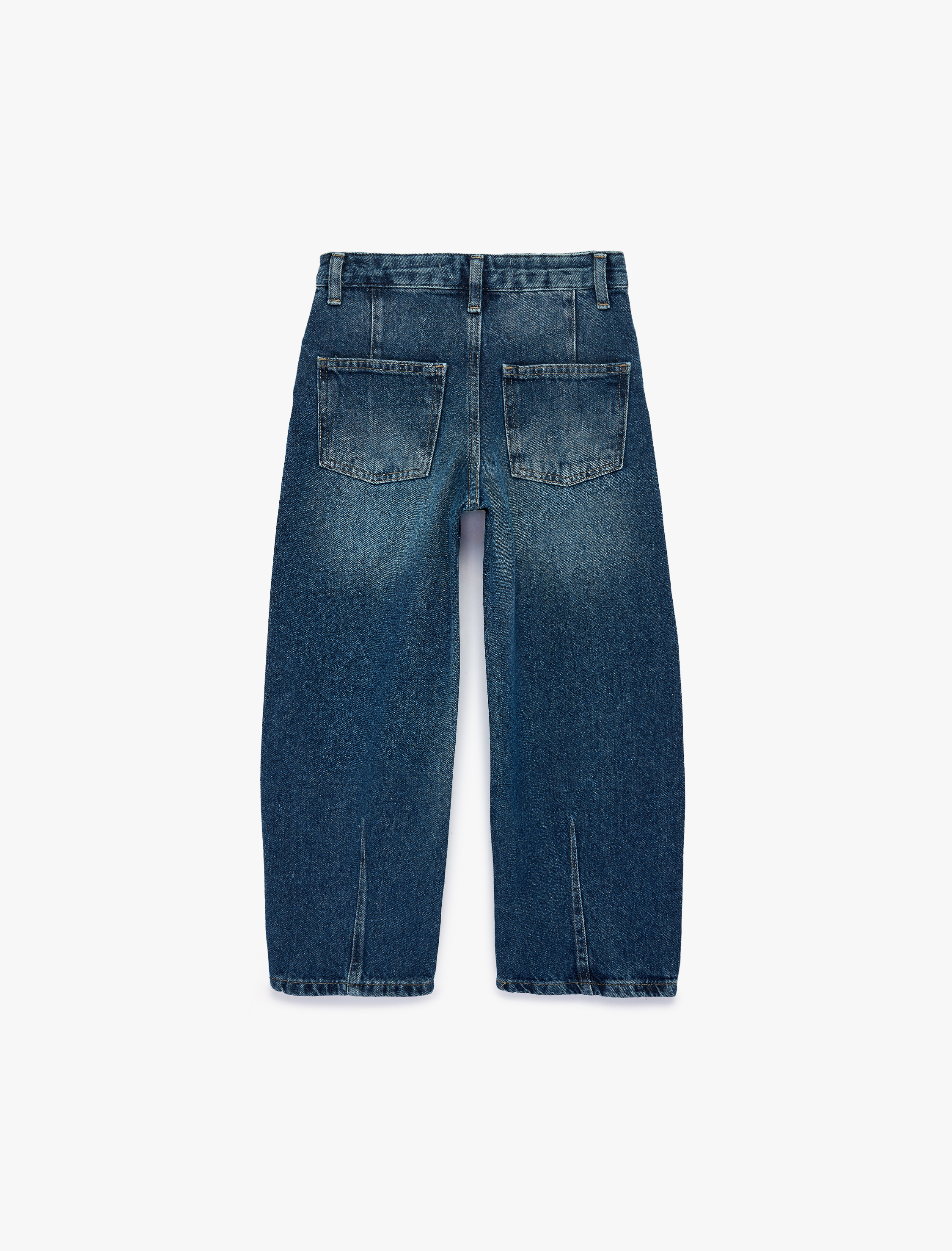  Erkek Çocuk Pamuklu Cepli Rahat Kesim Balon Form Denim Pantolon