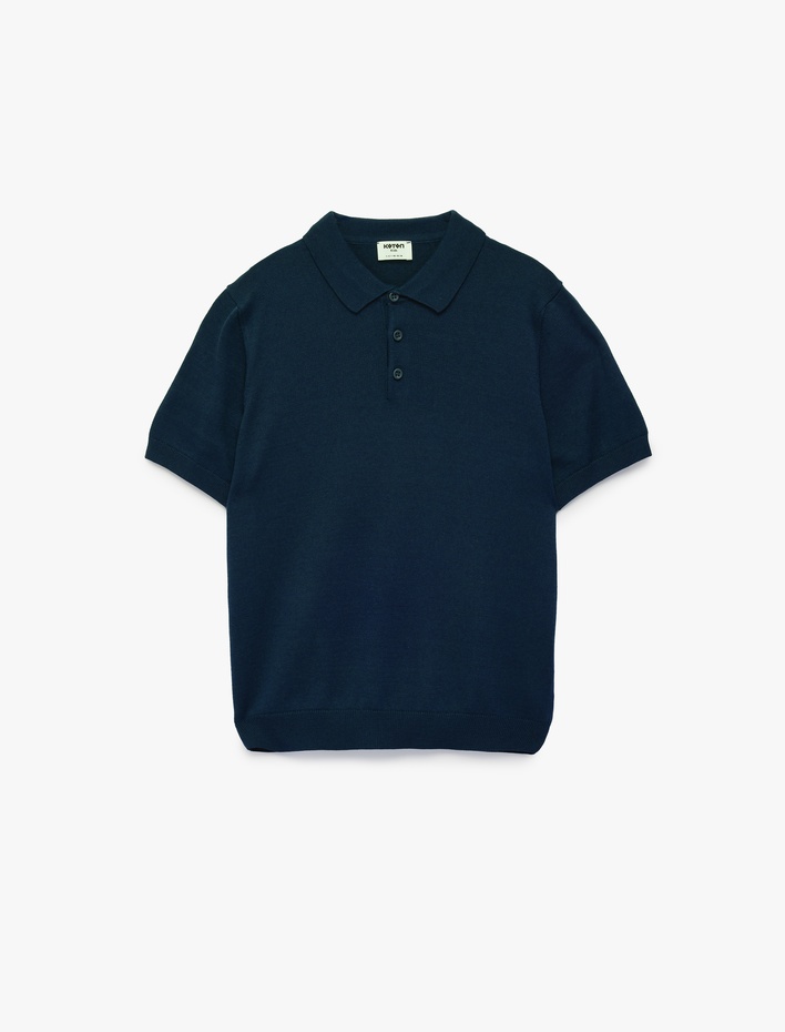 Erkek Çocuk Basic Düğmeli Kısa Kollu Polo Yaka Triko Tişört