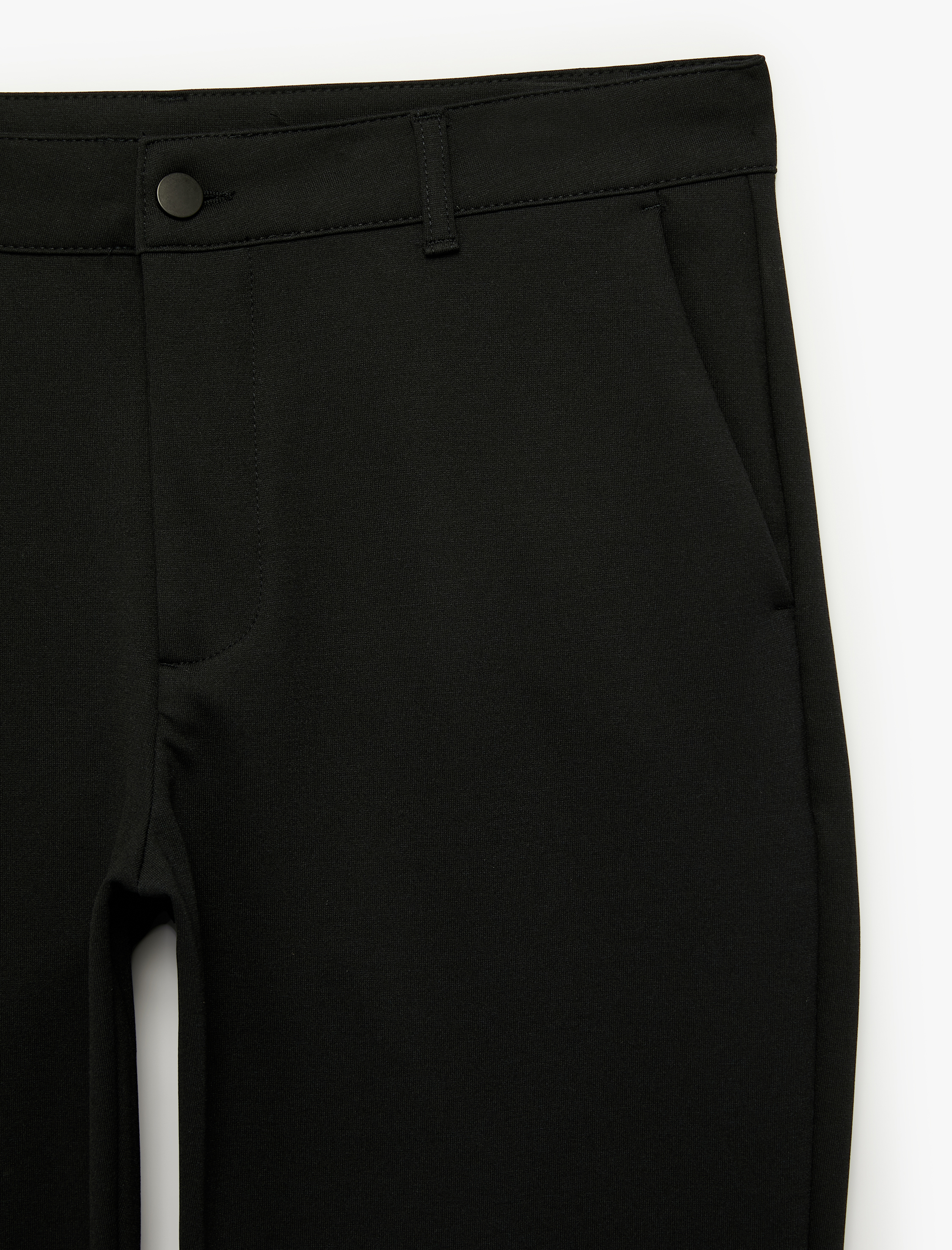   Slim Fit Cepli Düğmeli Viskon Karışımlı Kumaş Pantolon