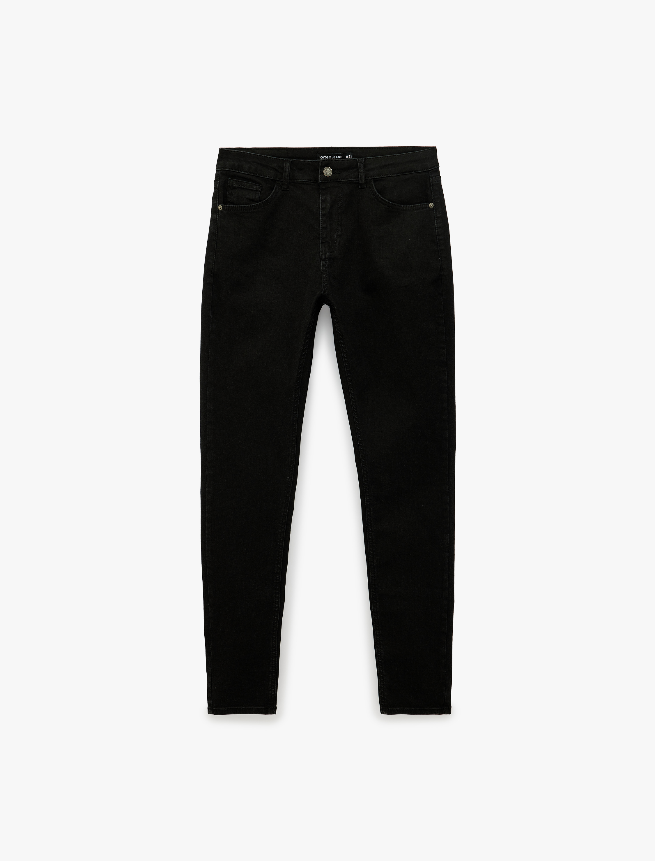   Pamuklu Normal Bel Cepli Skinny Push Up Denim Pantolon - Skinny Push Up Fit Jean