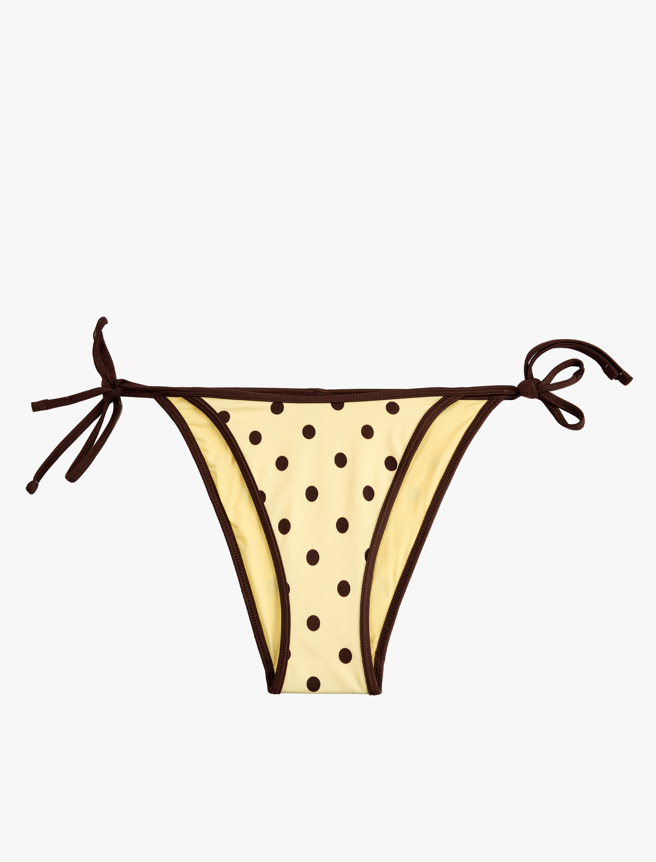   Renk Kontrastlı İpli Puantiyeli Bikini Altı