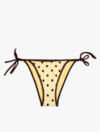 Renk Kontrastlı İpli Puantiyeli Bikini Altı
