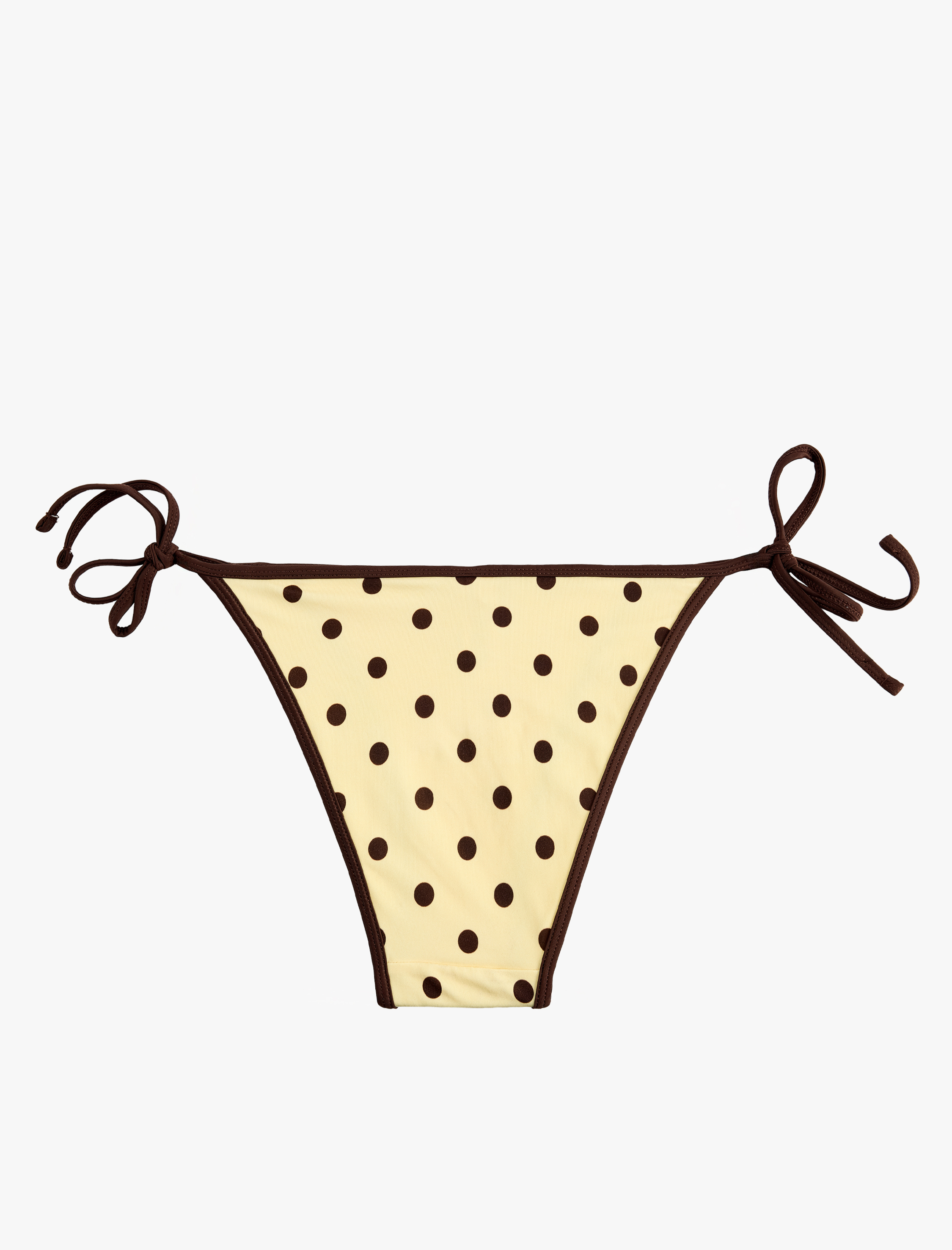   Renk Kontrastlı İpli Puantiyeli Bikini Altı