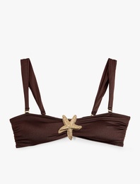 Koton X Şahika Ercümen -  Aksesuar Detaylı Straplez Bikini Üstü Çıkarılabilir Askılı