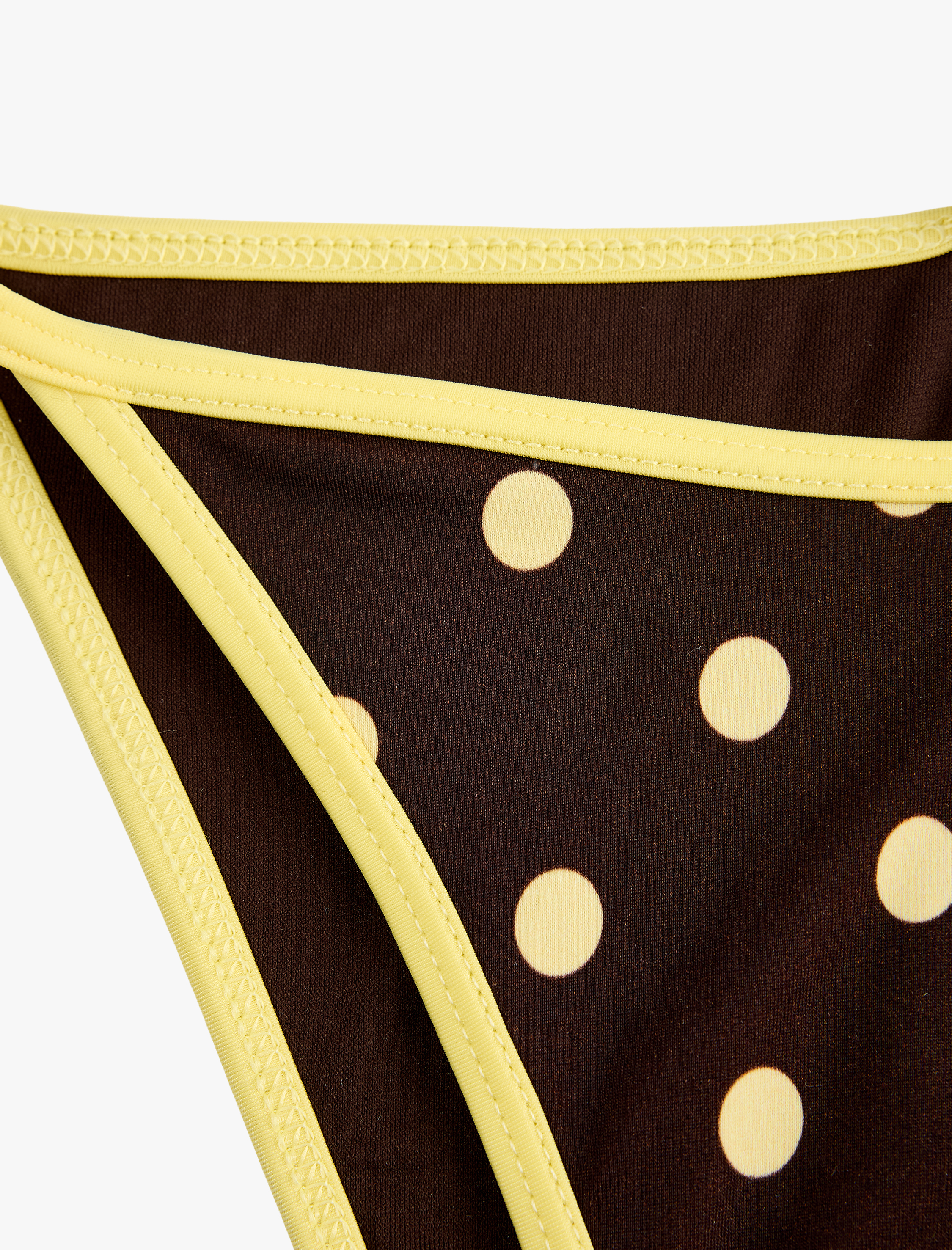   Renk Kontrastlı İpli Puantiyeli Bikini Altı