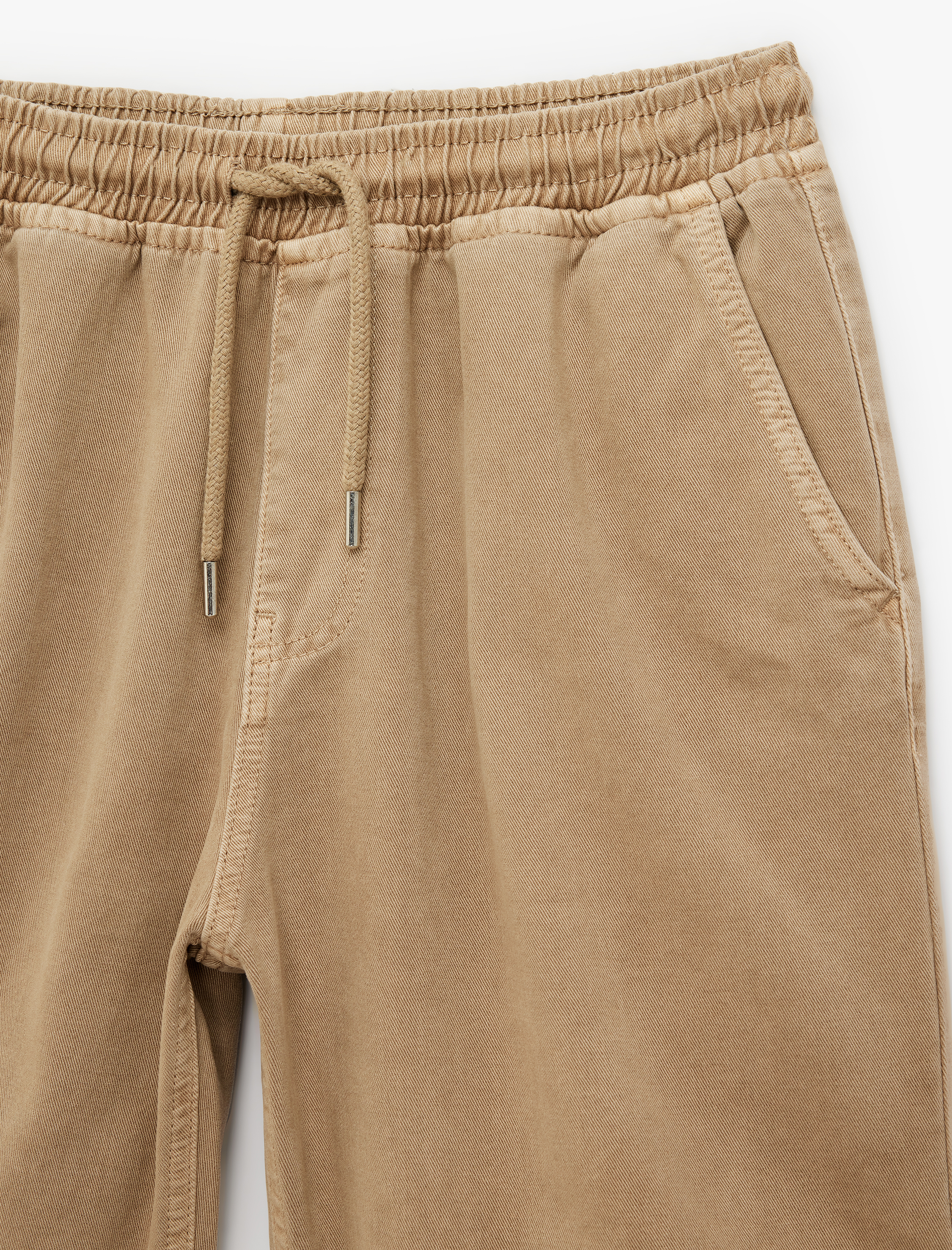   Pamuklu Oversize Cepli Bol Beli Bağcıklı Baggy Jean Şort