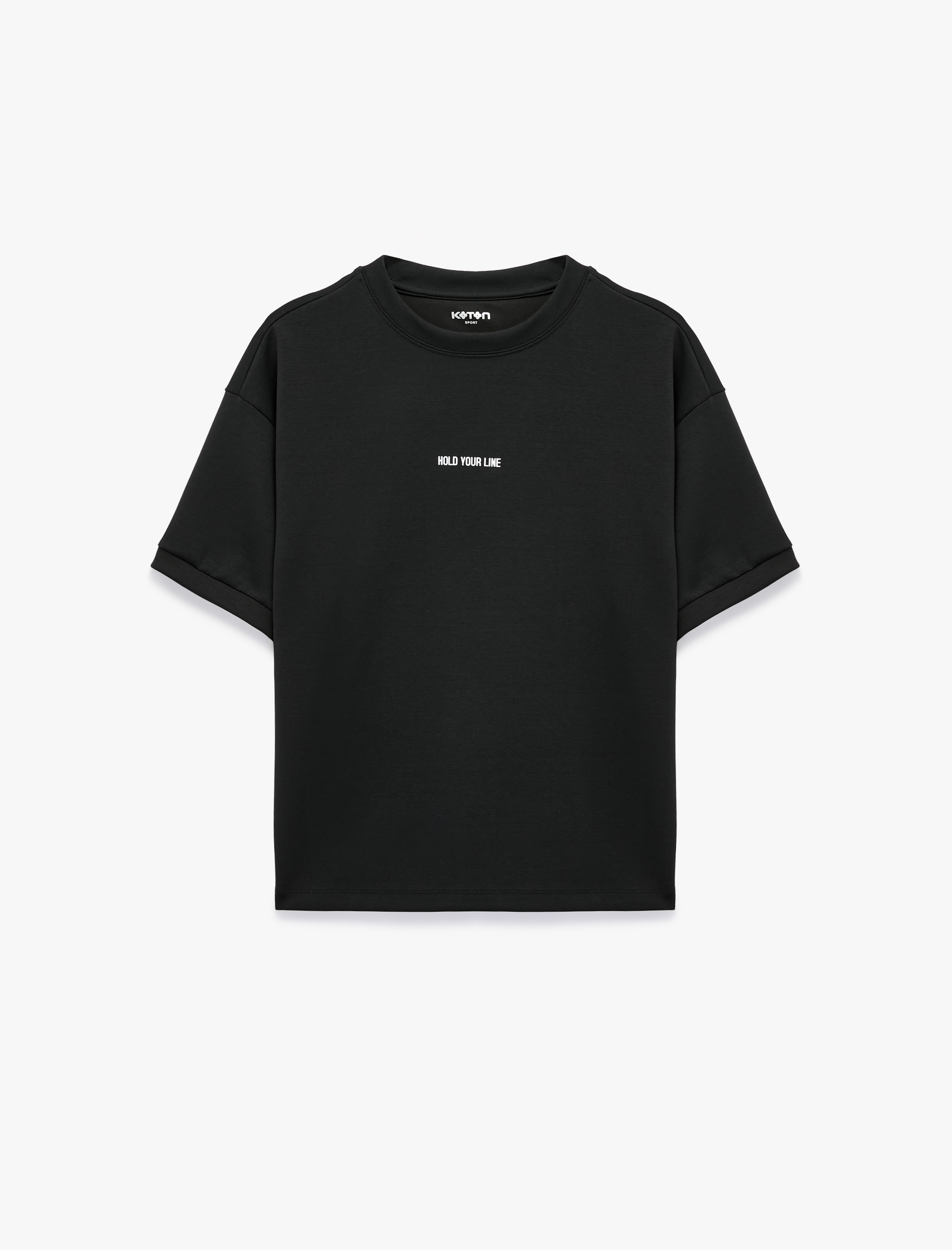   Oversize Baskılı Bisiklet Yaka Kısa Kollu Spor Tişört