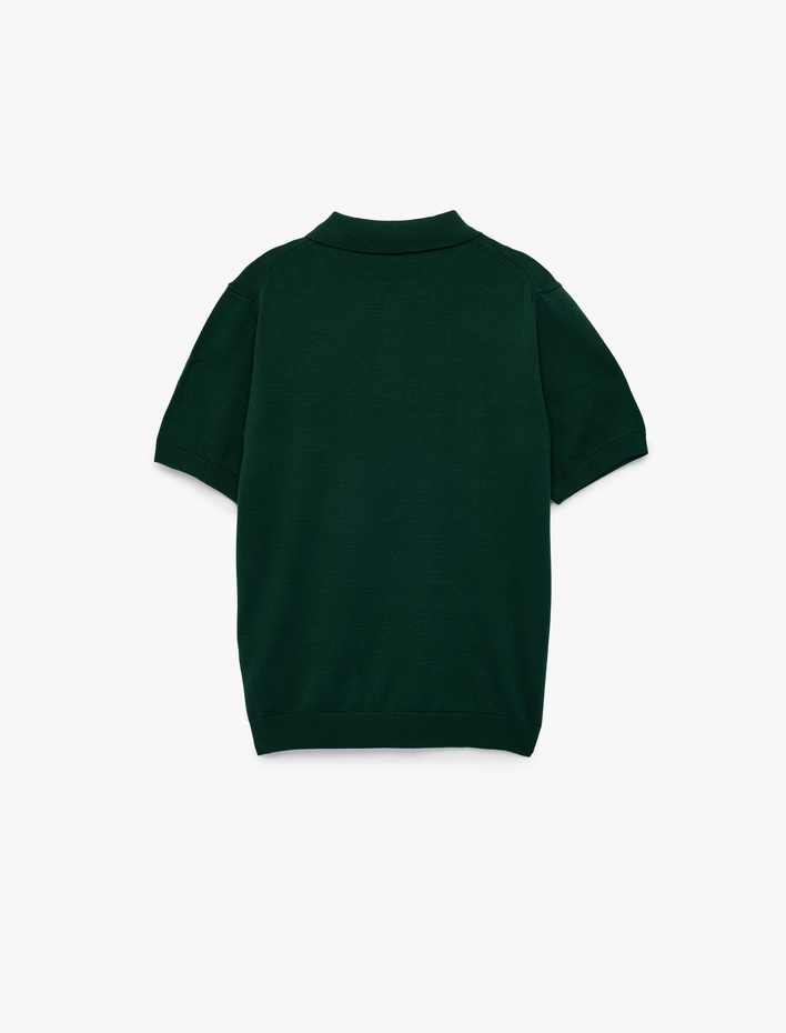 Erkek Çocuk Düğmeli Standart Boy Kısa Kollu Polo Yaka Triko Tişört