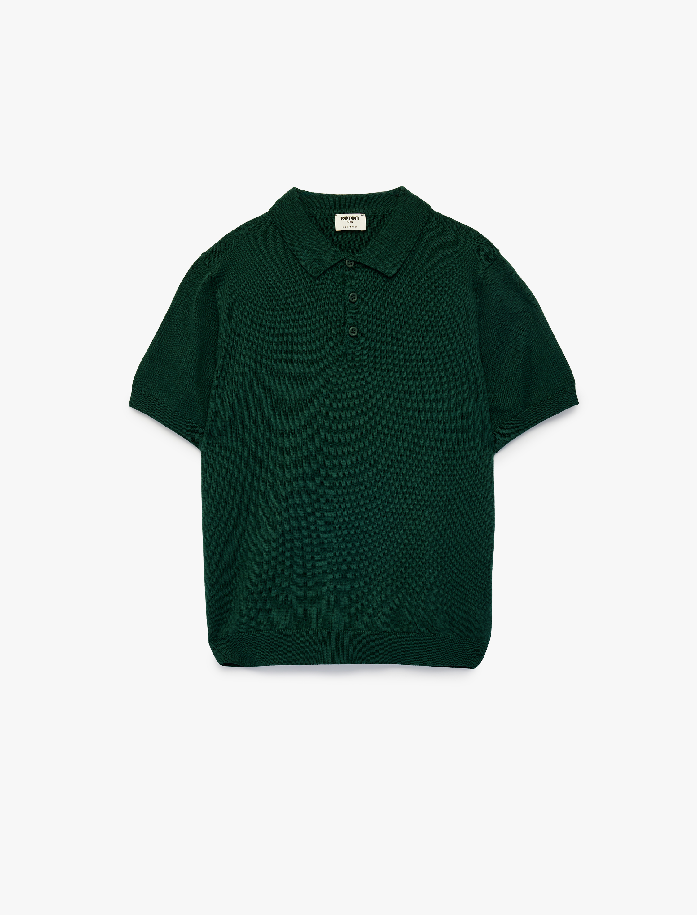  Erkek Çocuk Düğmeli Standart Boy Kısa Kollu Polo Yaka Triko Tişört