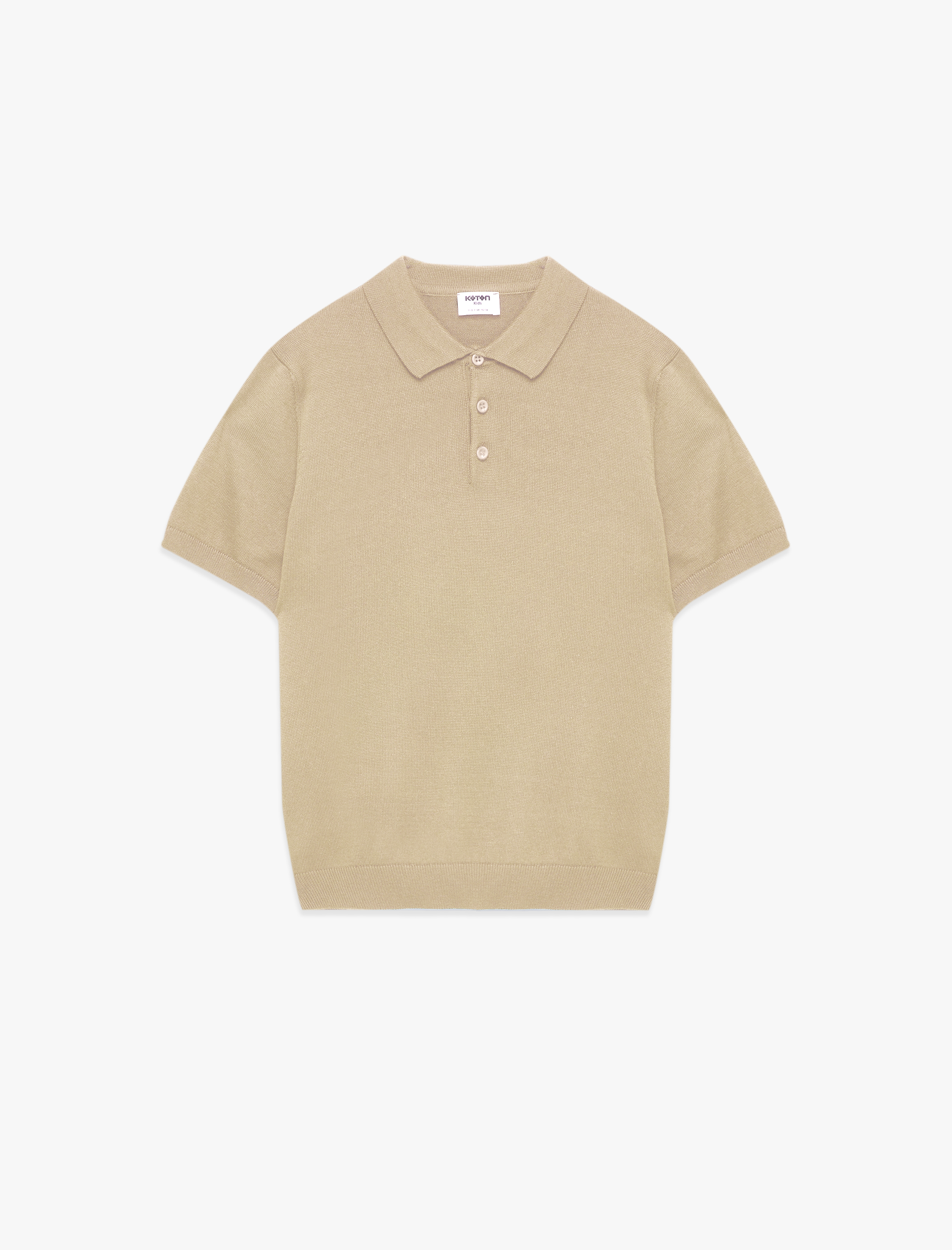 Erkek Çocuk Basic Düğmeli Kısa Kollu Polo Yaka Triko Tişört