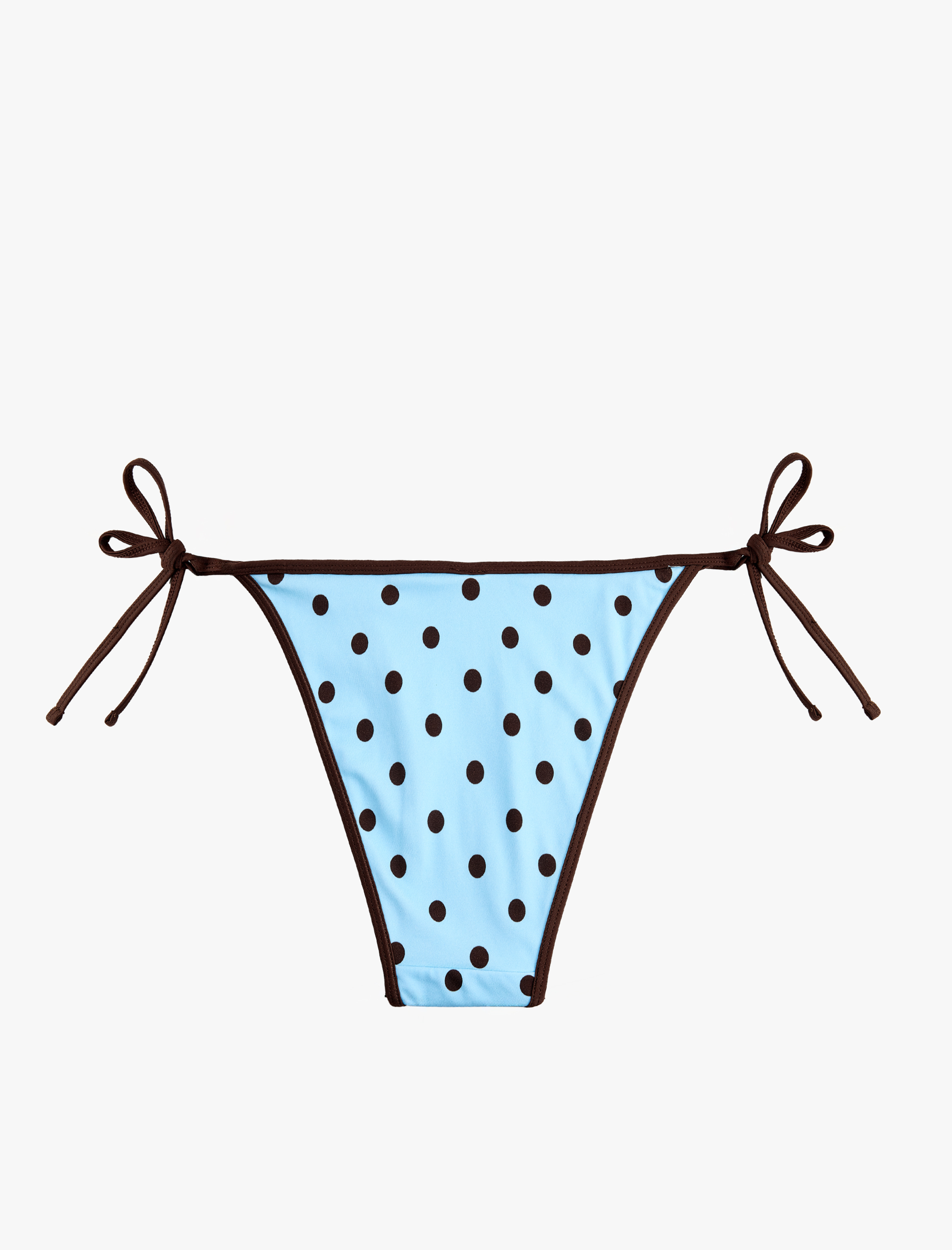  Renk Kontrastlı İpli Puantiyeli Bikini Altı
