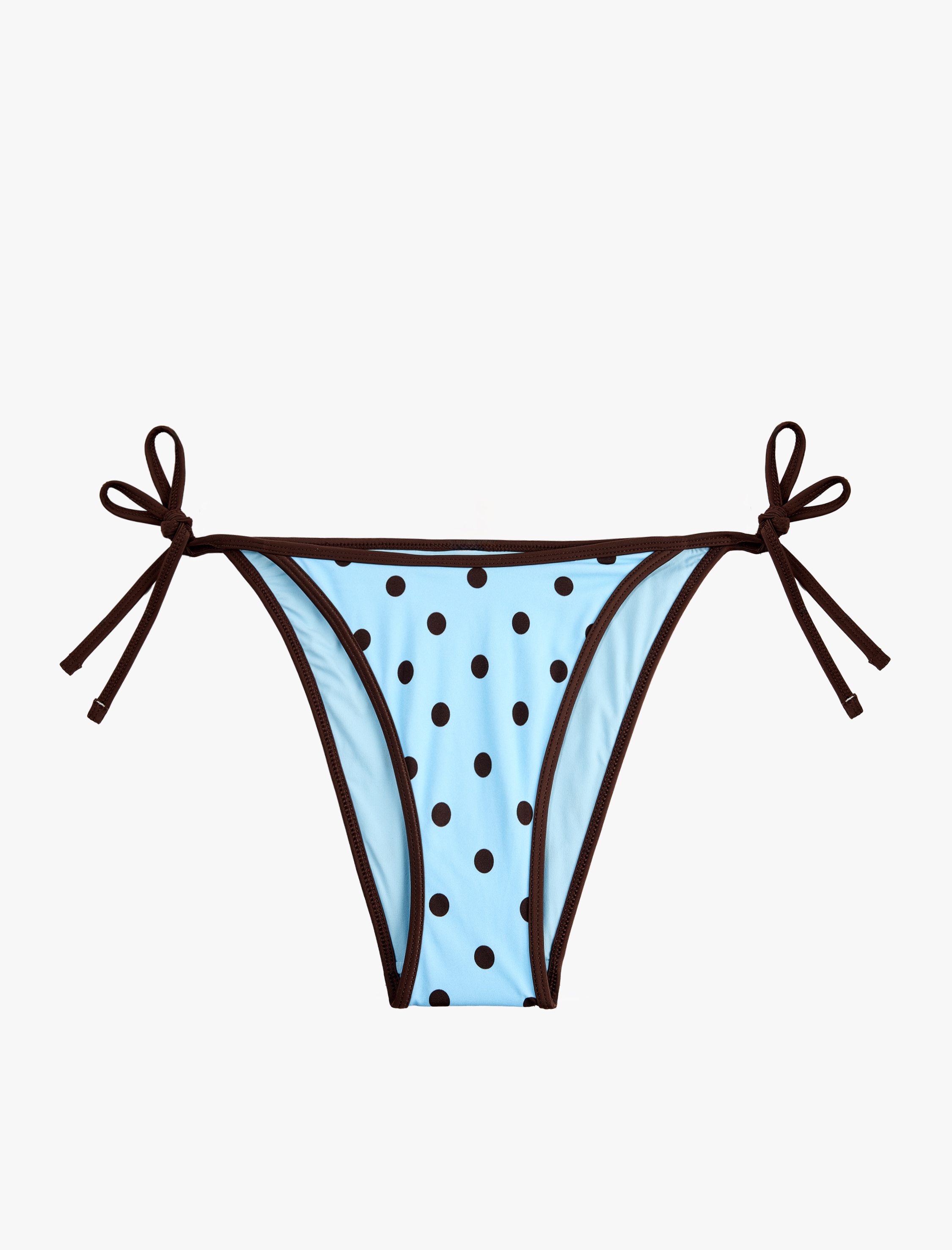   Renk Kontrastlı İpli Puantiyeli Bikini Altı
