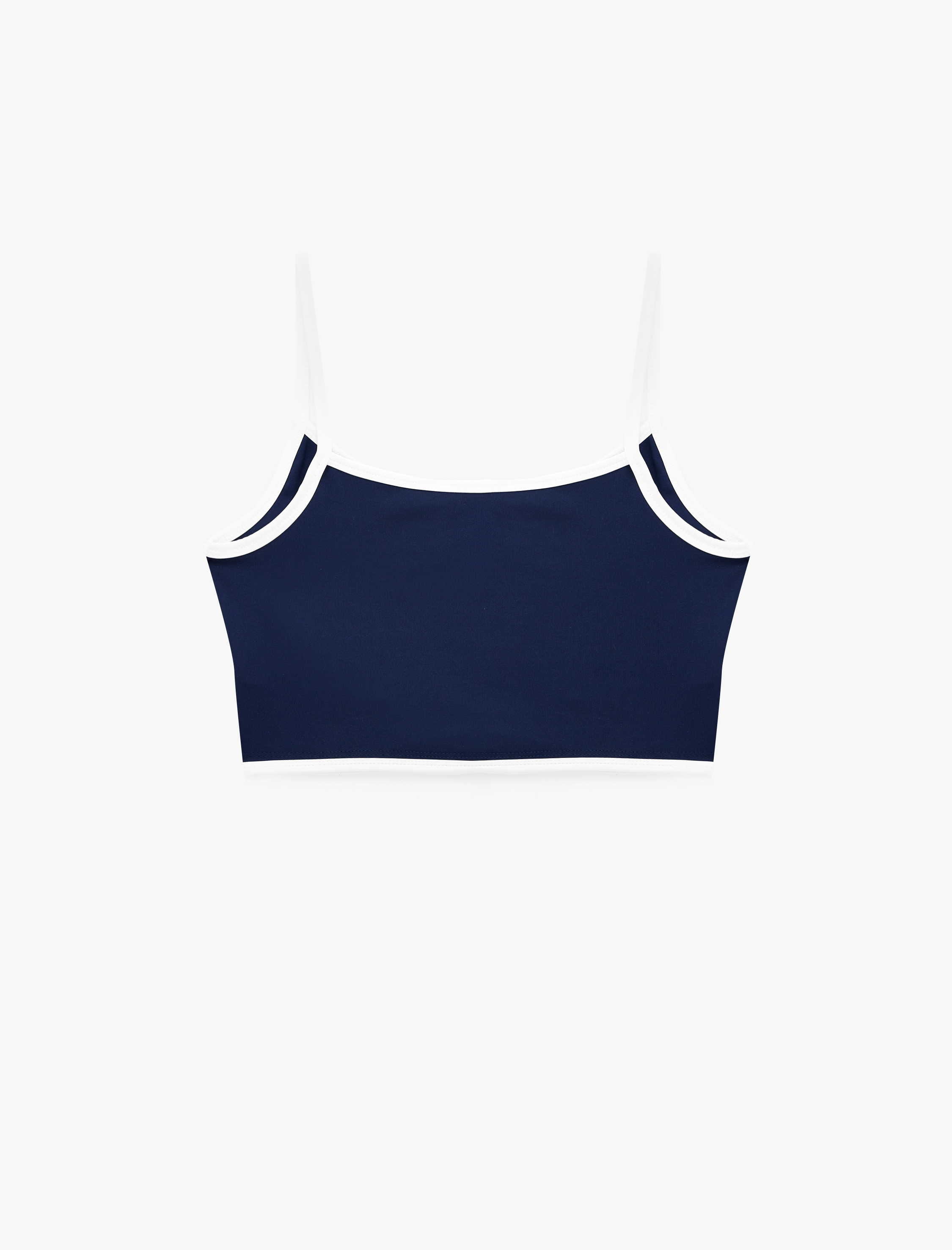   Slim Fit Biyeli İnterlok İnce Askılı Kolsuz Sporcu Sütyeni