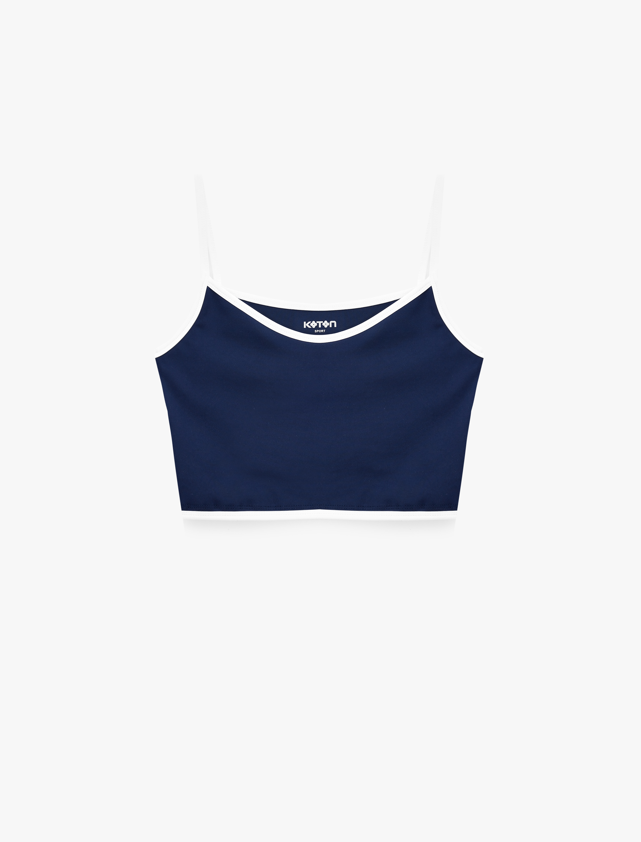   Slim Fit Biyeli İnterlok İnce Askılı Kolsuz Sporcu Sütyeni
