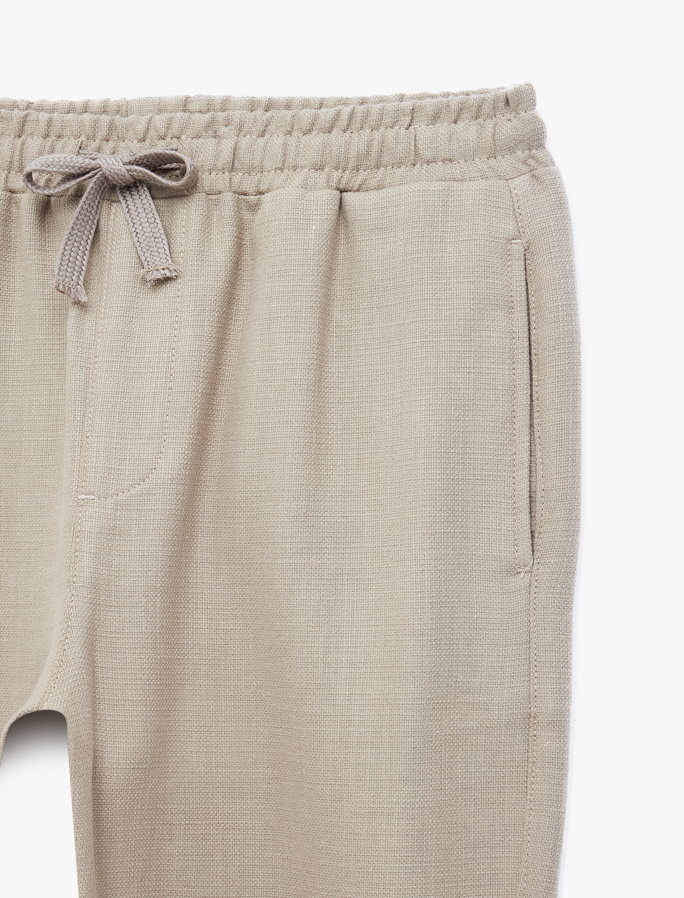   Beli Bağcıklı Cepli Slim Fit Pamuklu Düz Paça Chino Pantolon