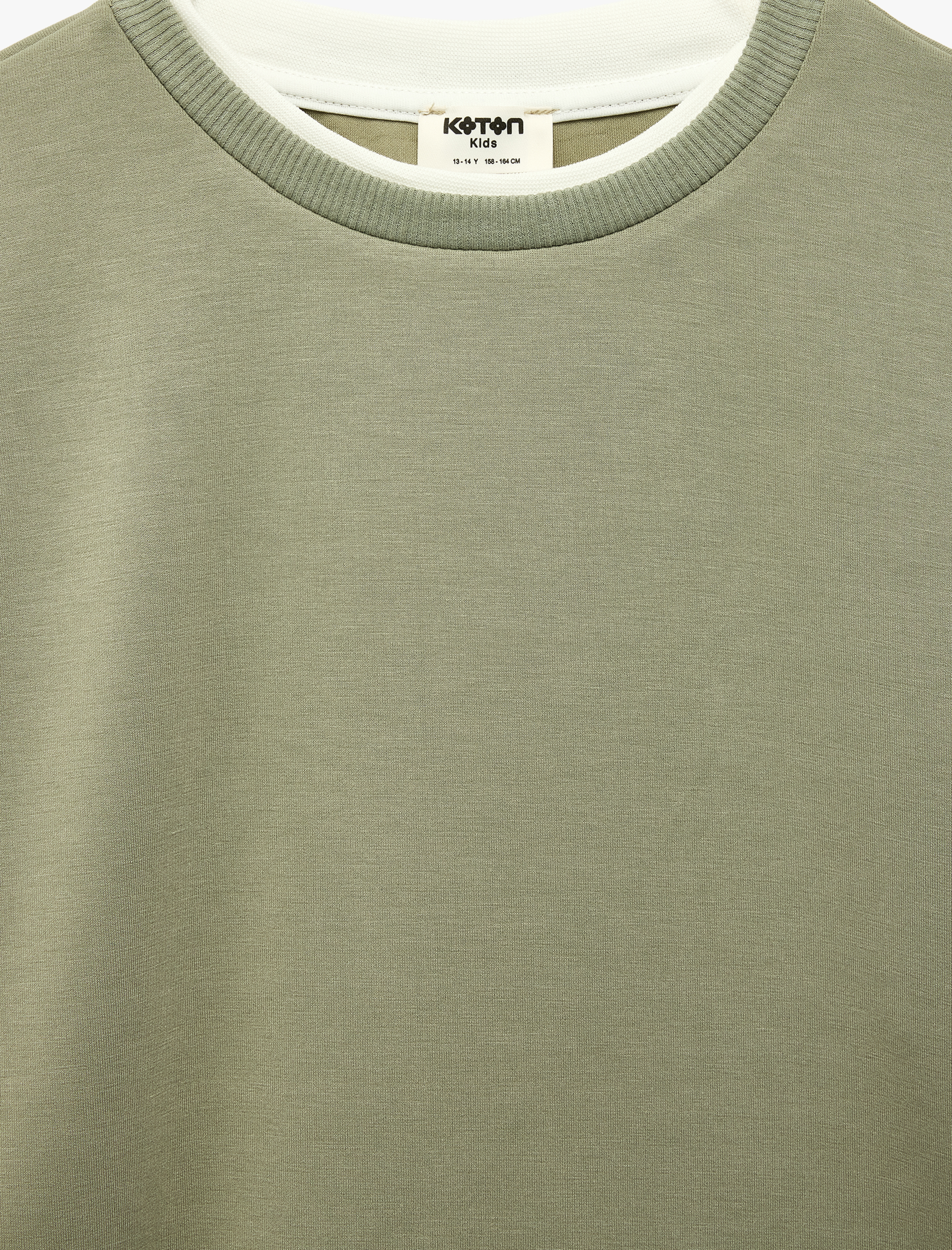  Erkek Çocuk Viskon Karışımlı Bisiklet Yaka Uzun Kollu Sweatshirt