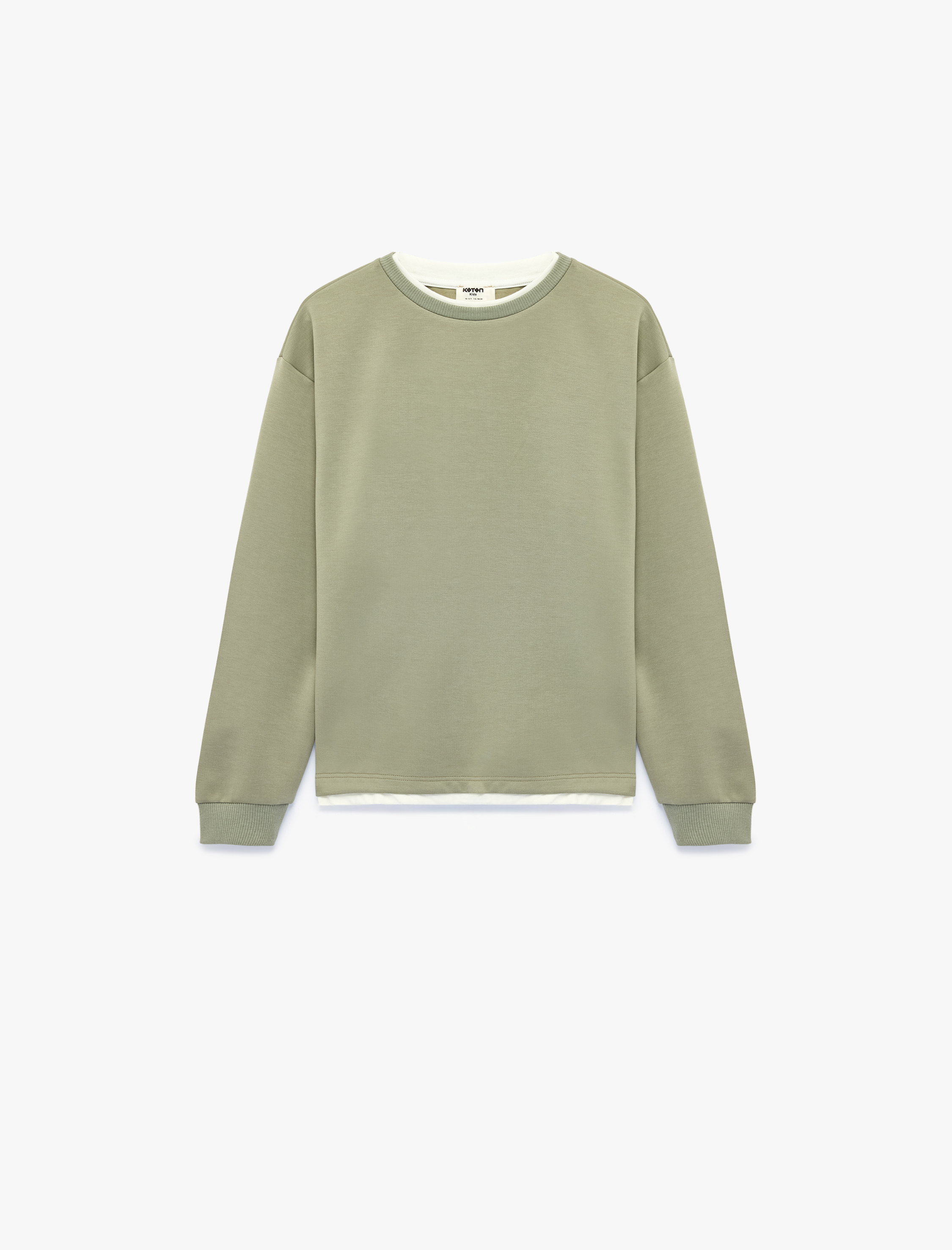  Erkek Çocuk Viskon Karışımlı Bisiklet Yaka Uzun Kollu Sweatshirt