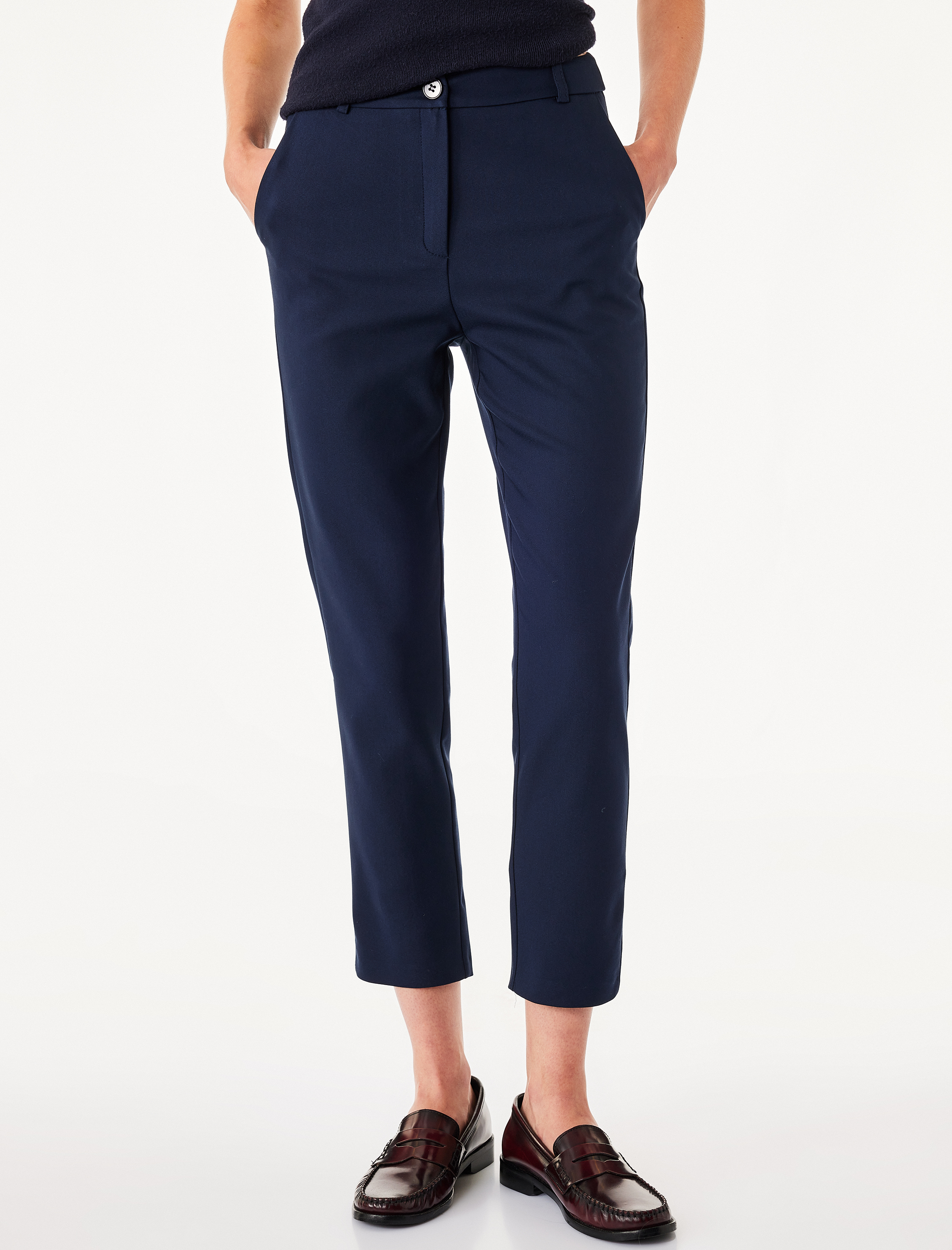   Cepli Düğmeli Slim Fit Normal Bel Cigarette Pantolon