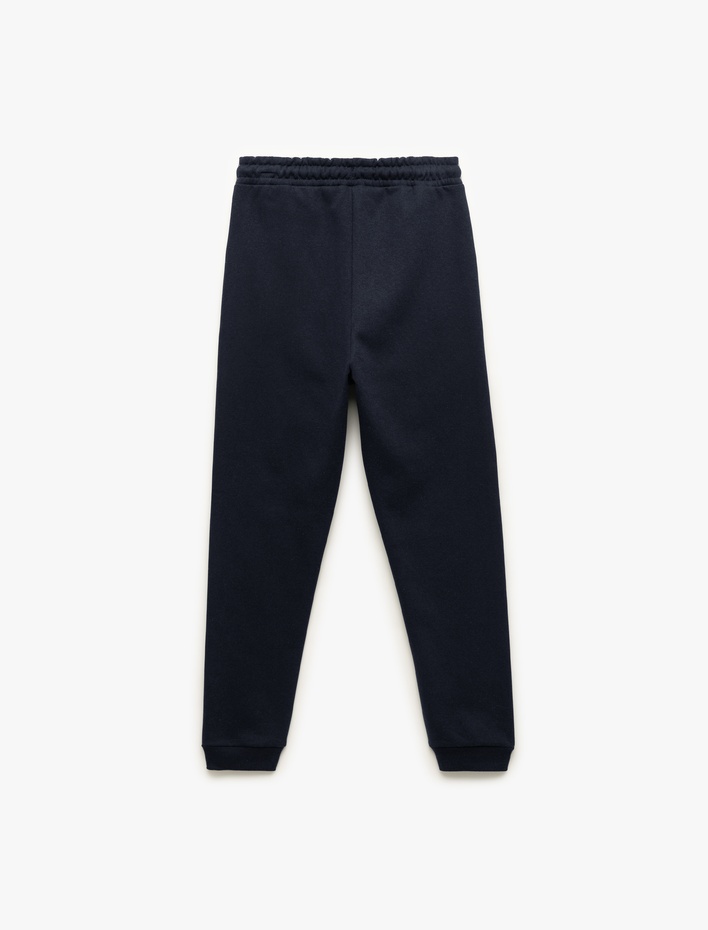 Erkek Çocuk Cep Detaylı Beli Bağlamalı Şardonlu Basic Jogger Eşofman Altı