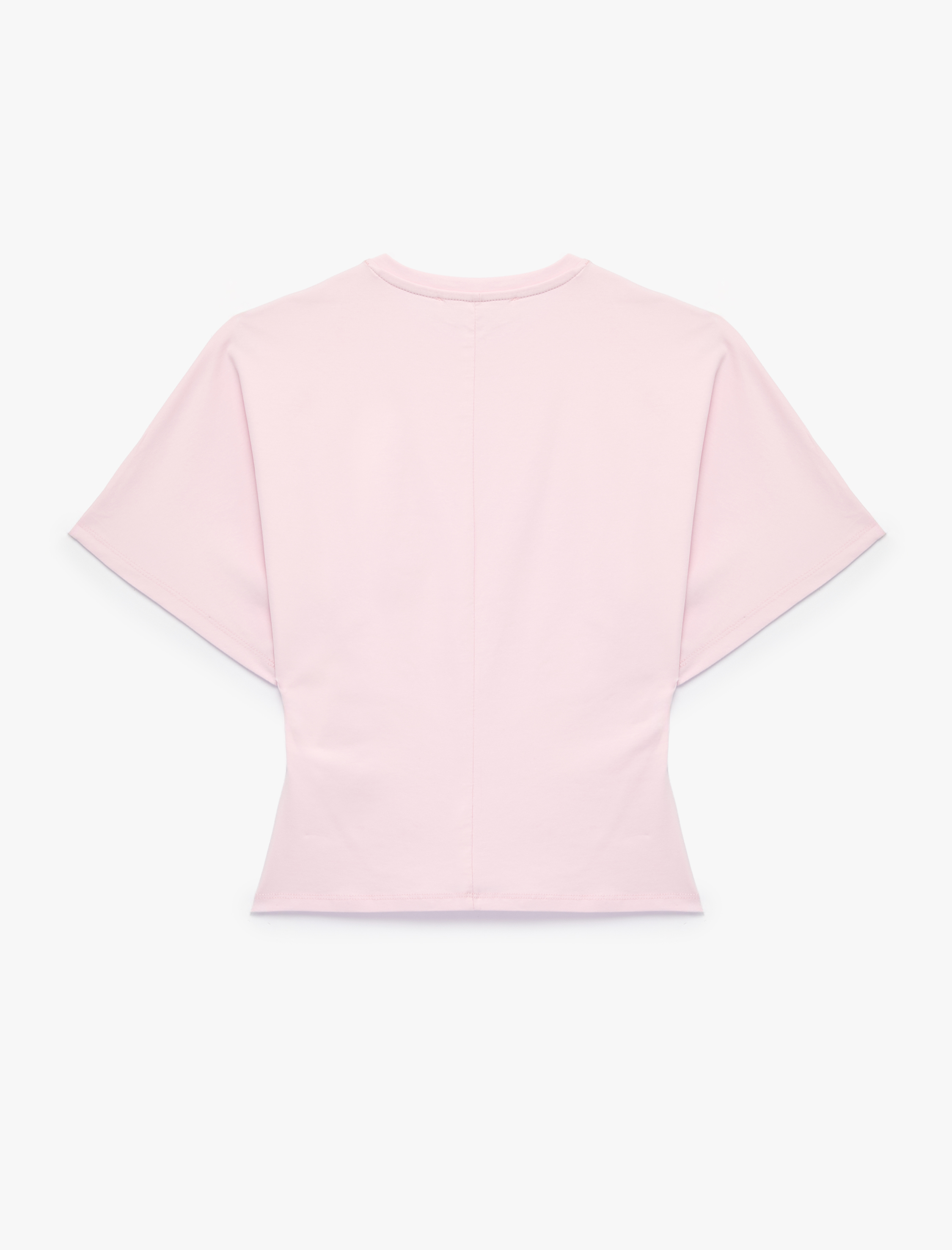   Pamuklu Slim Fit Yarasa Kol Bisiklet Yaka Tişört