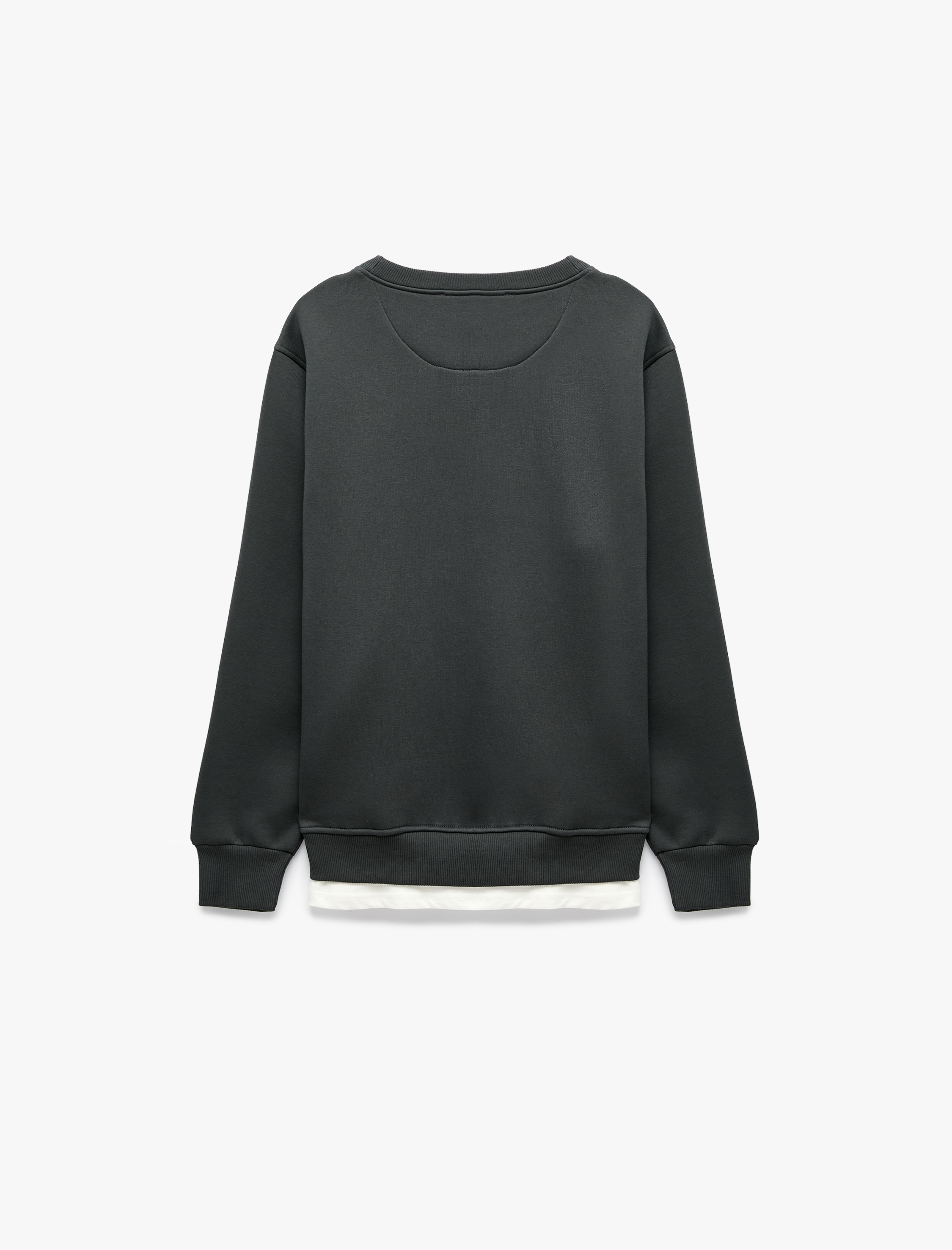   Şardonlu Regular Fit Bisiklet Yaka Uzun Kollu Sweatshirt