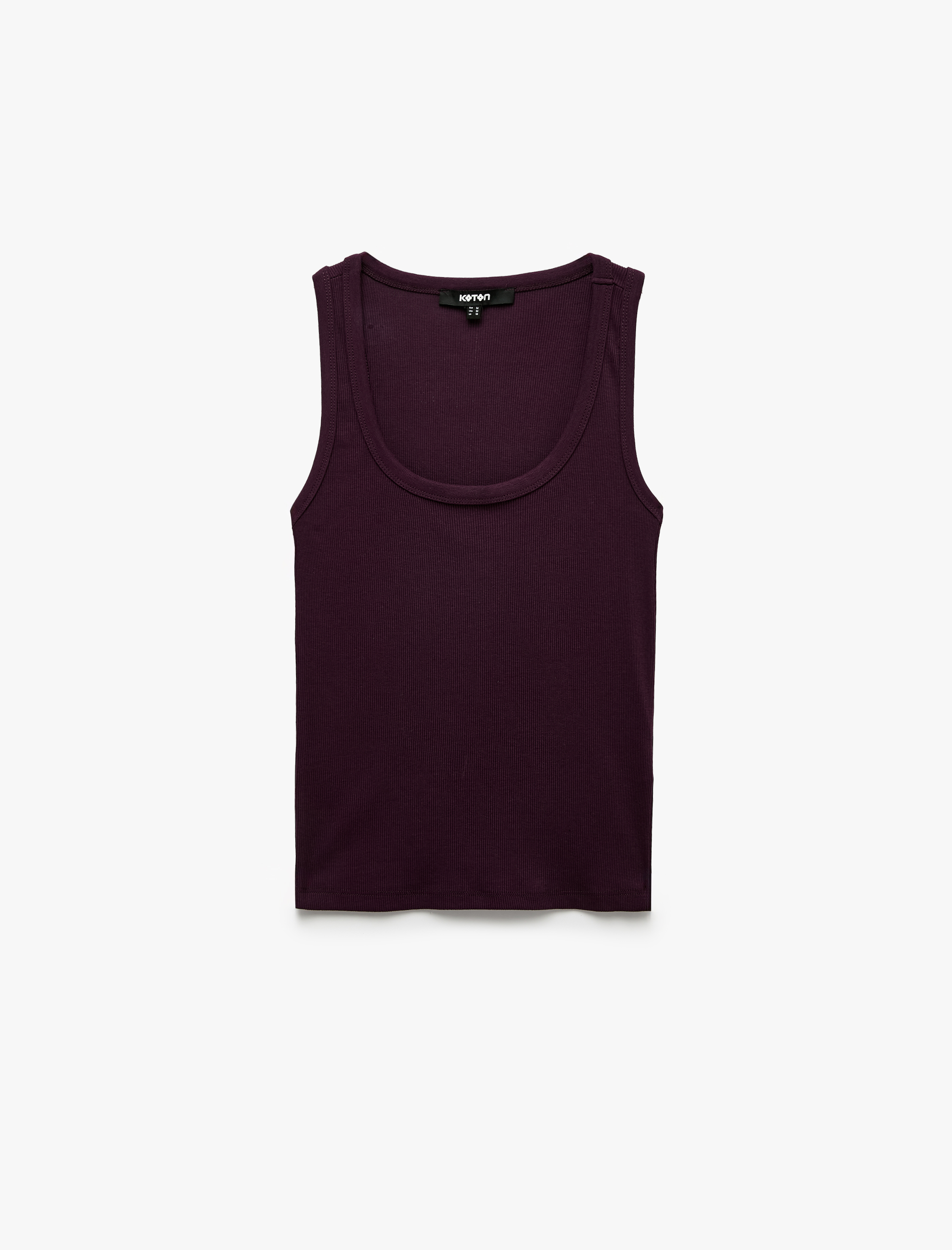   Slim Fit Pamuklu Kolsuz U Yaka Fitilli Atlet